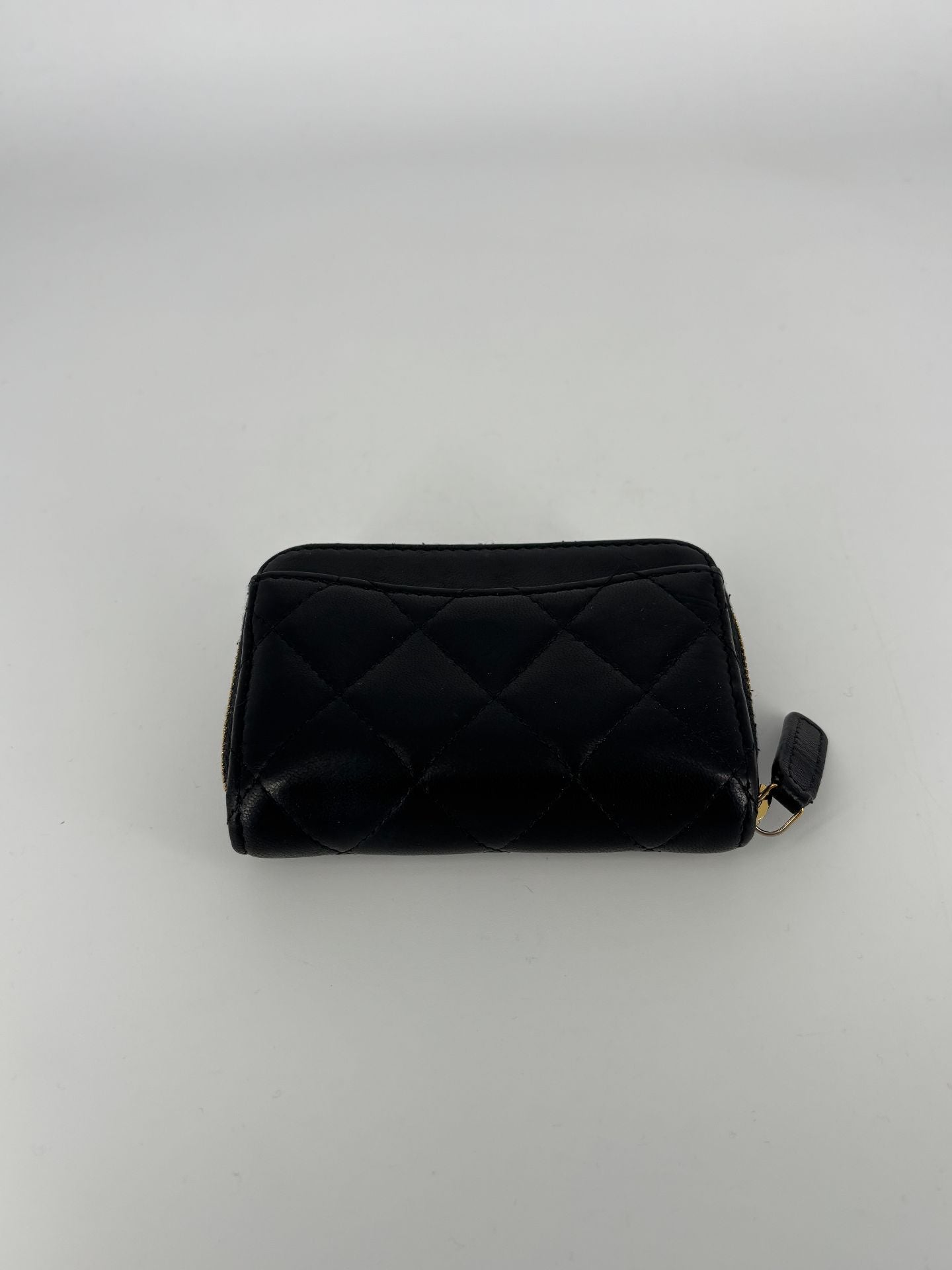Porte-monnaie Chanel Timeless zippé cuir matelassé noir – 2023-10