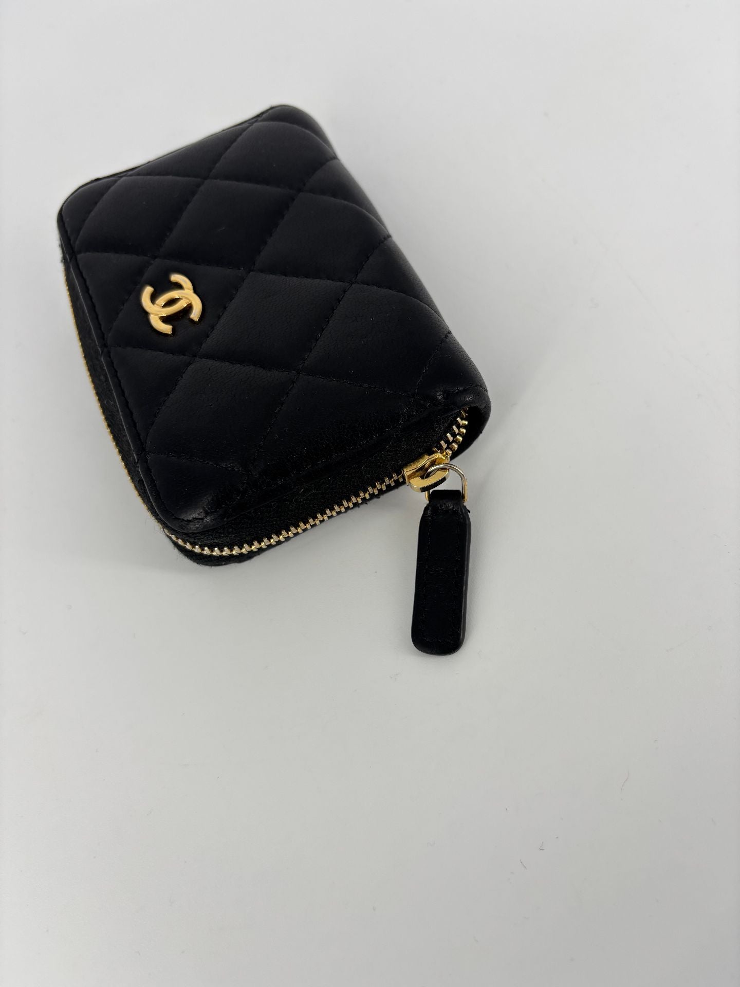 Porte-monnaie Chanel Timeless zippé cuir matelassé noir – 2023-6