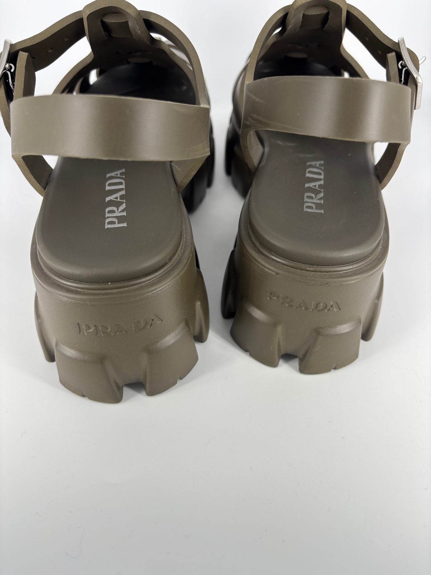 Sandales Monolith Gomme EVA kaki militaire – Prada – T. 41-8
