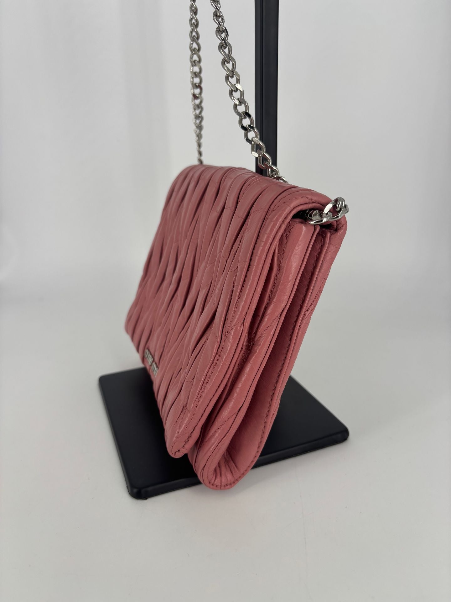 Miu Miu – Mini Sac Nappa Matelassé Rose Framboise-3