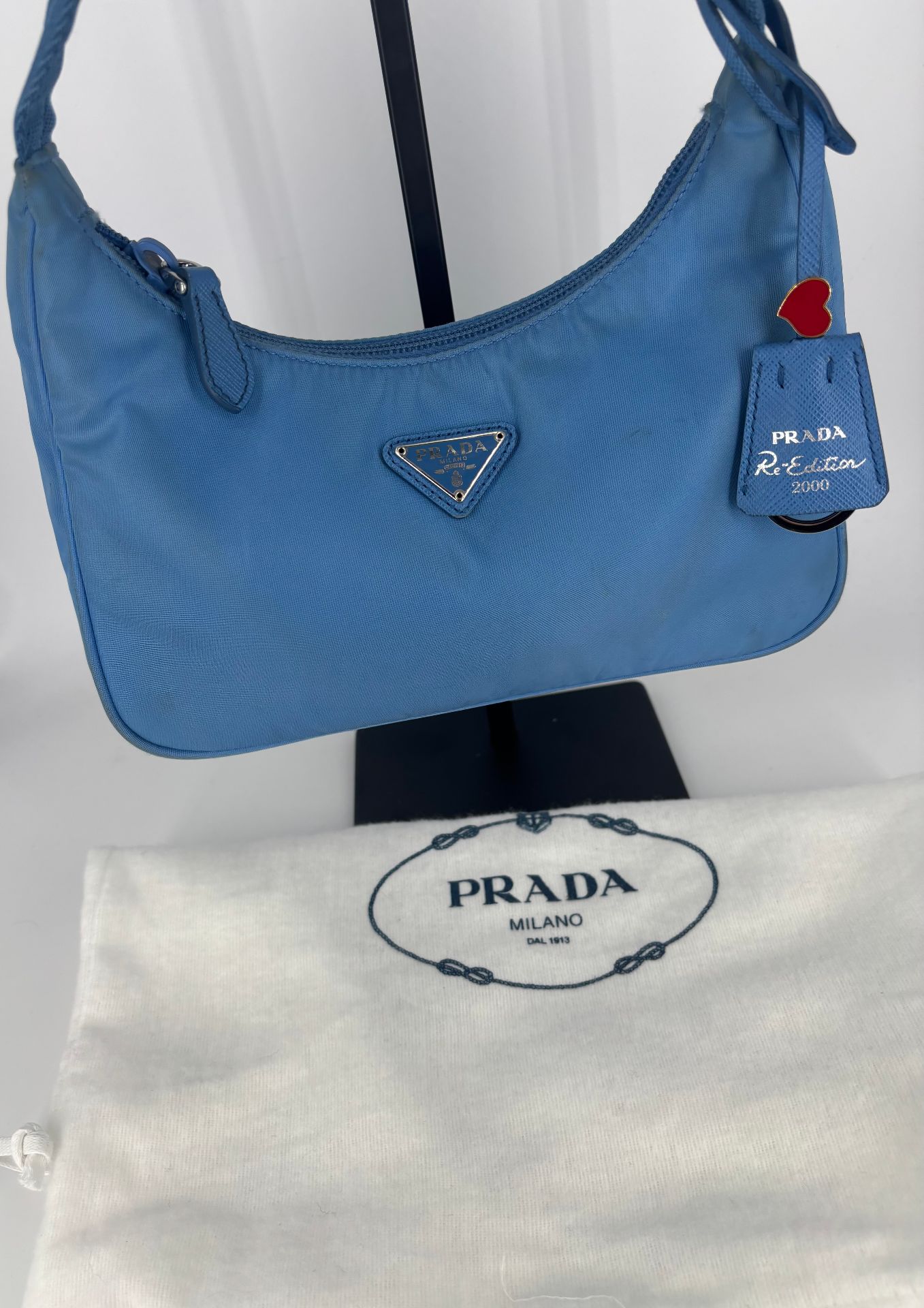 Sac Baguette Re-Edition 2000 Re-Nylon bleu clair – Prada-7