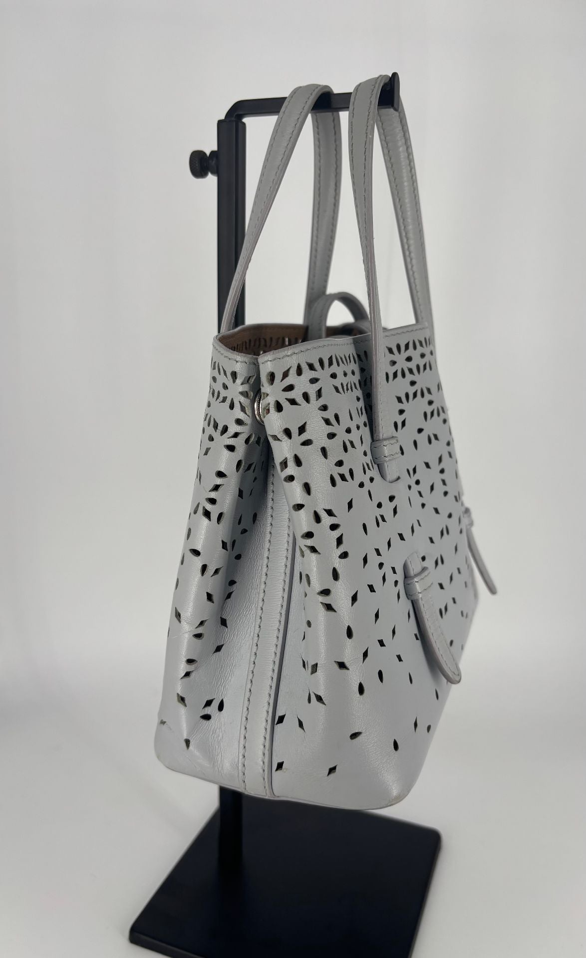 Sky blue openwork mini bag – Alaïa-3