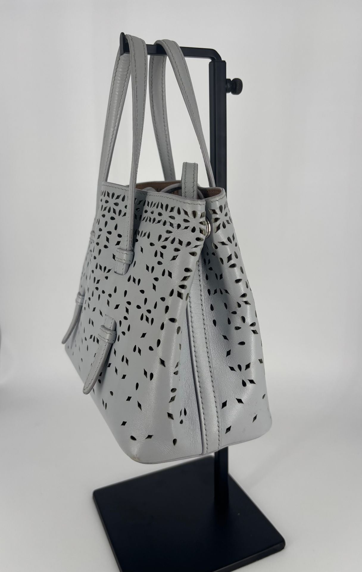 Sky blue openwork mini bag – Alaïa-8