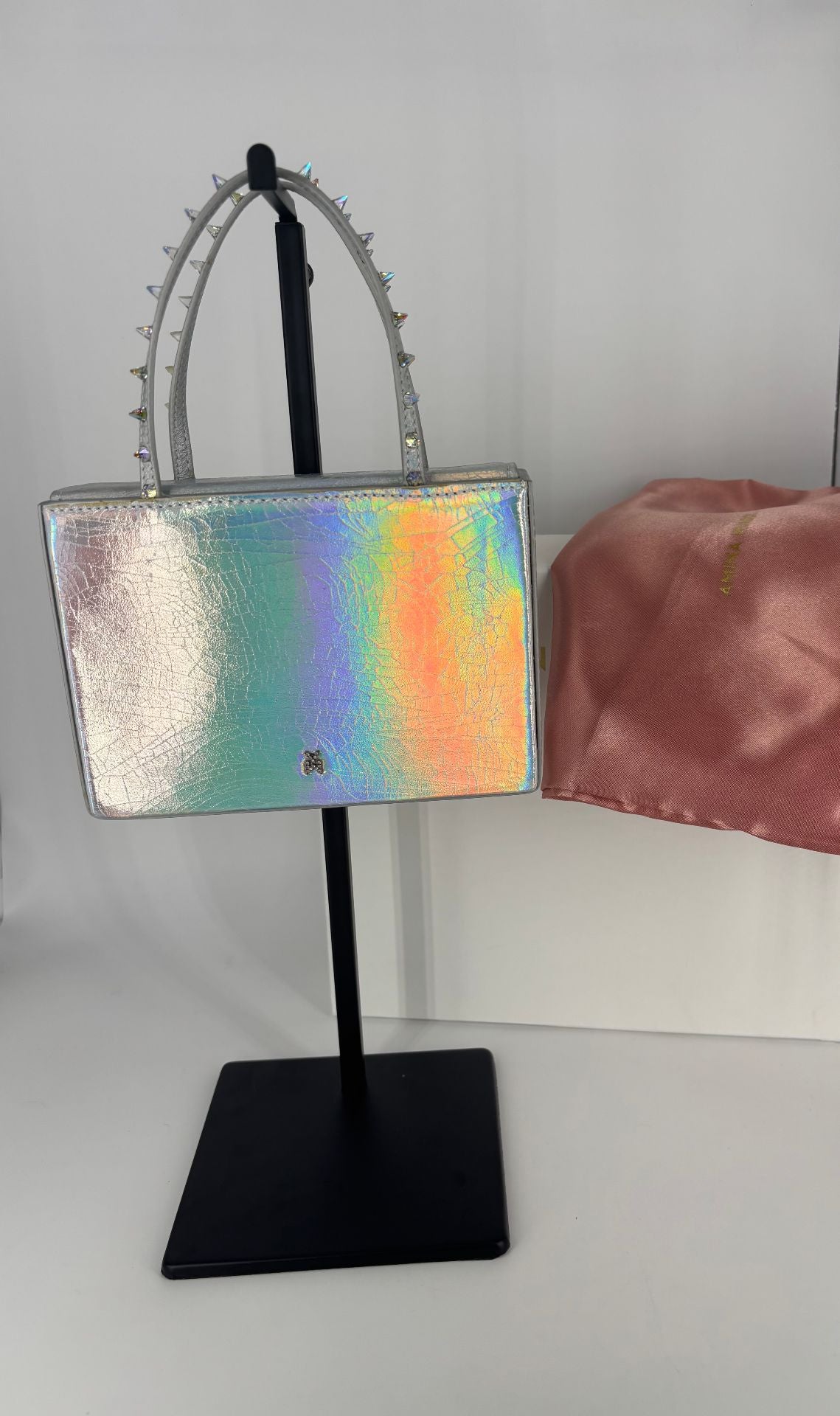 Amini Julia Metallic Leather Bag – Amina Muaddi-3