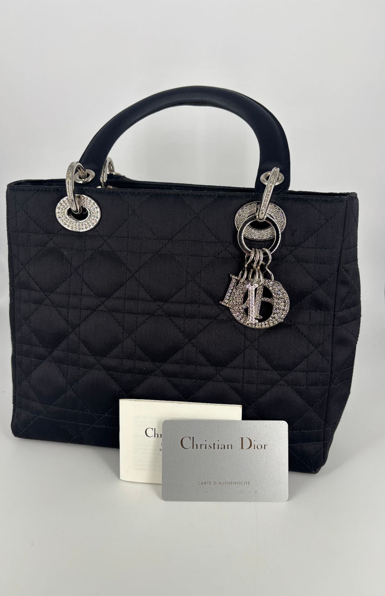 Sac Lady Dior en satin – Édition John Galliano 1997‑1998