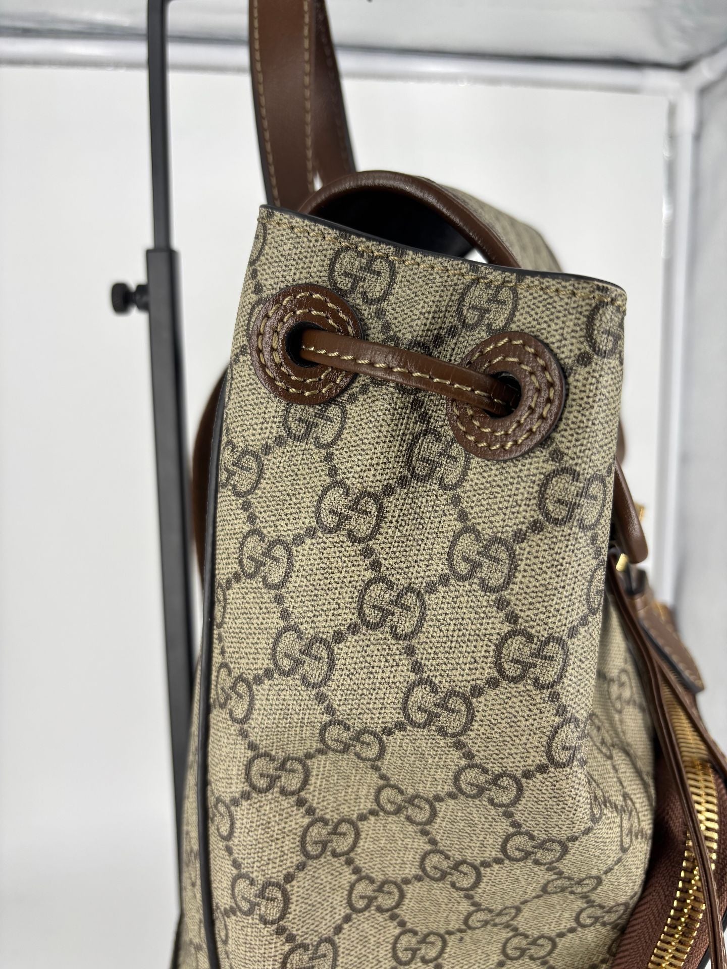 GG Supreme Interlocking G Beige & Brown Backpack - Gucci-9