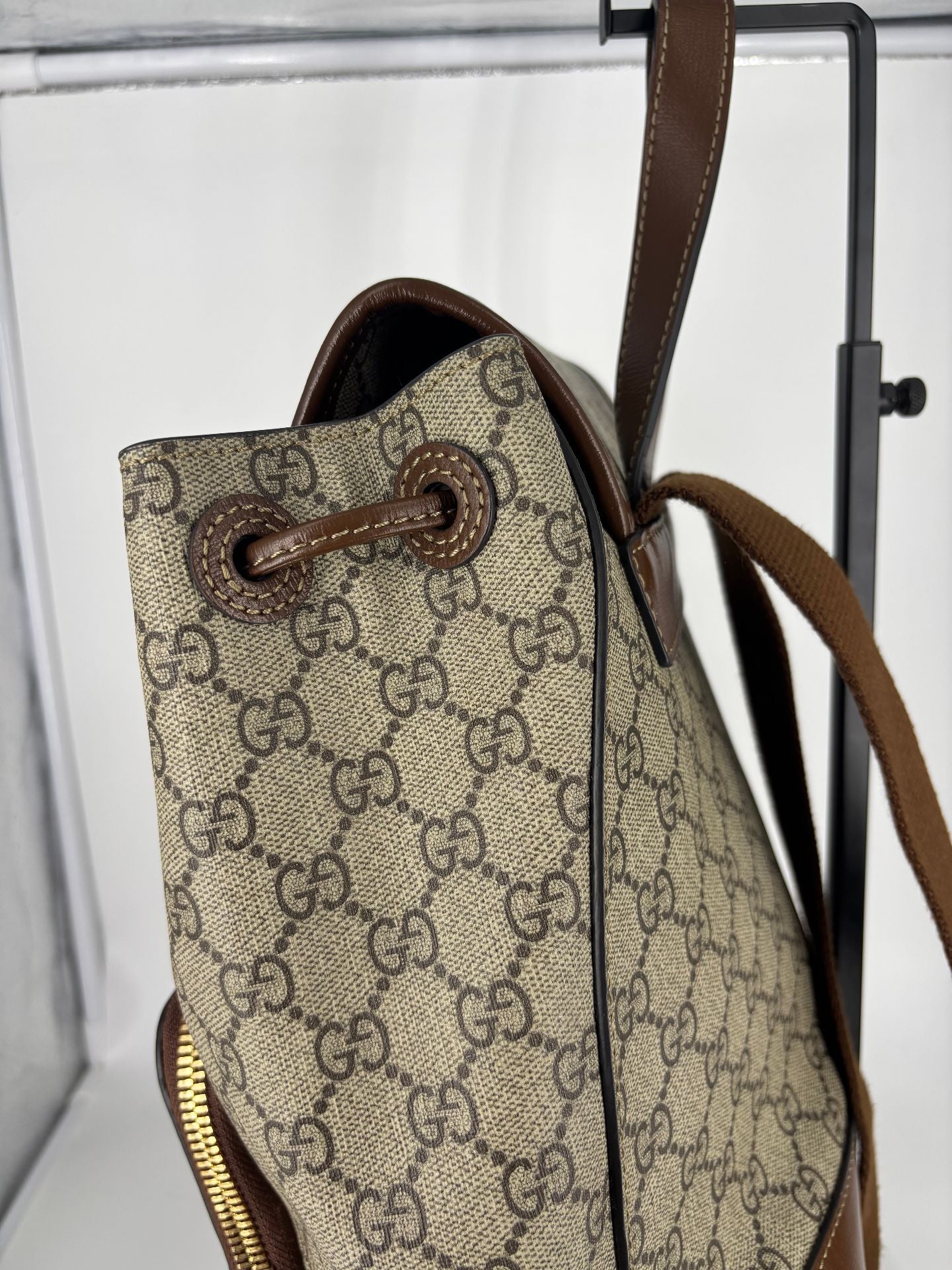 GG Supreme Interlocking G Beige & Brown Backpack - Gucci-12