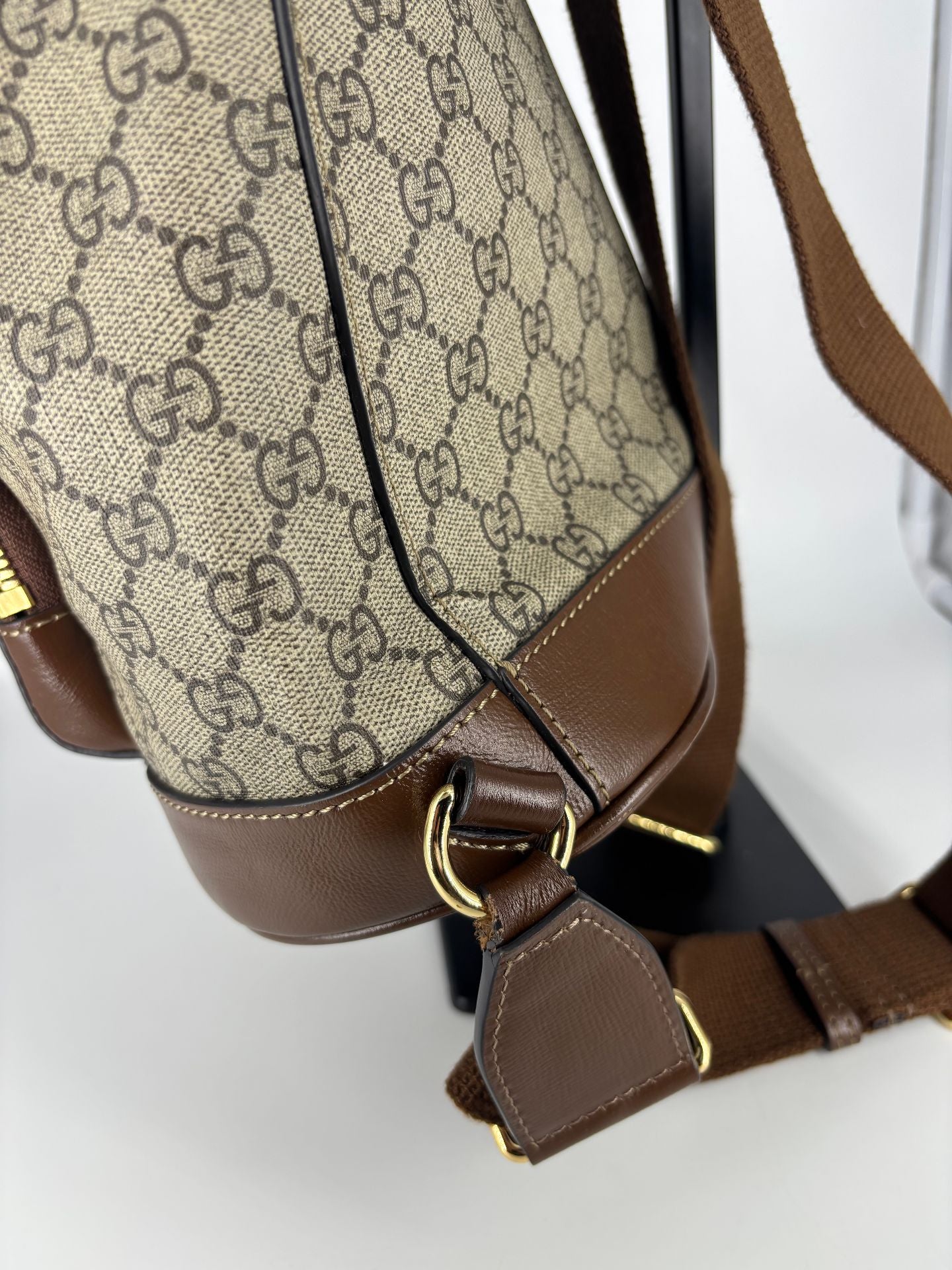 GG Supreme Interlocking G Beige & Brown Backpack - Gucci-13