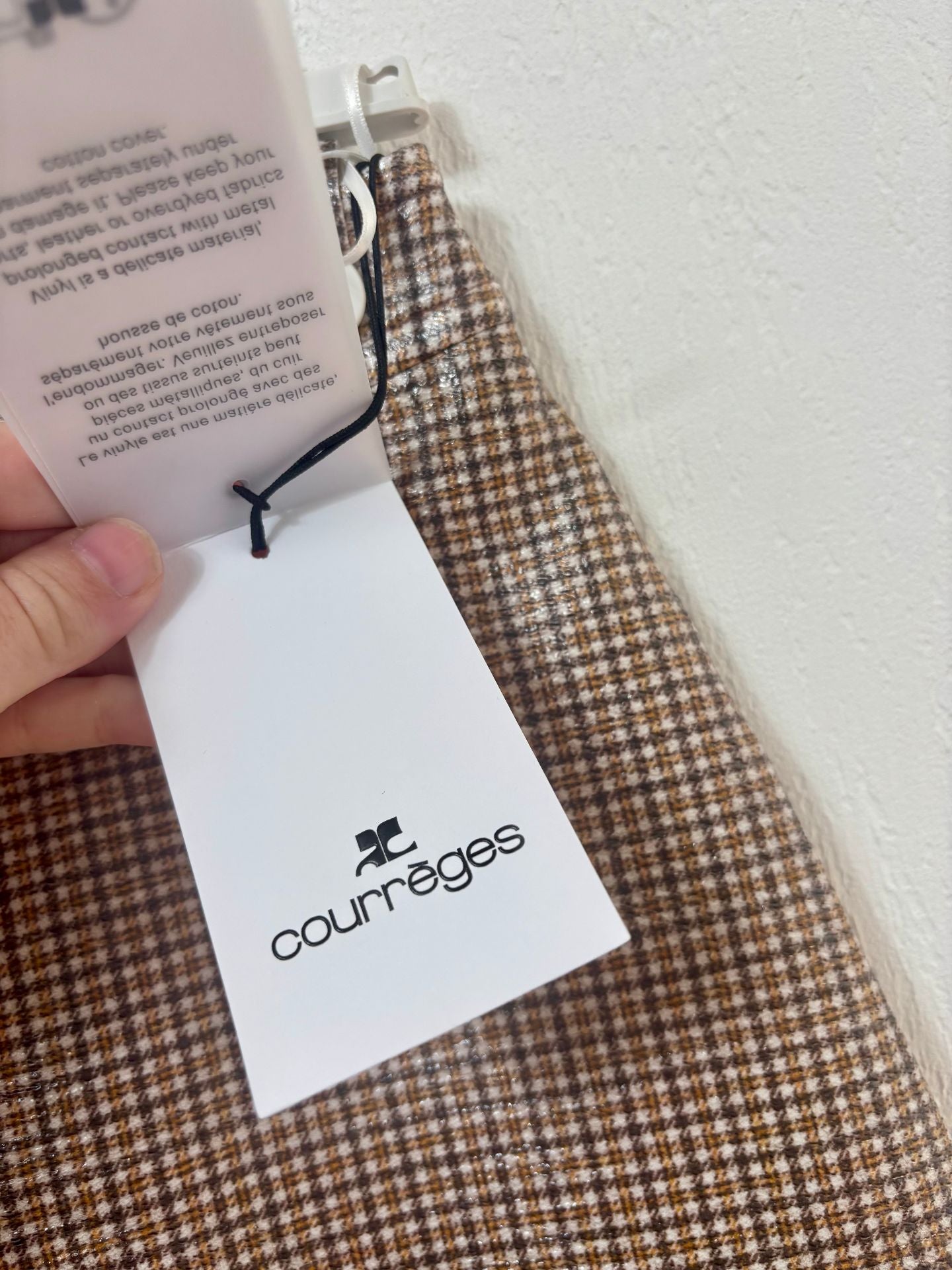 Minijupe Courrèges Réédition vinyle carreaux – T.40 – Neuve-4