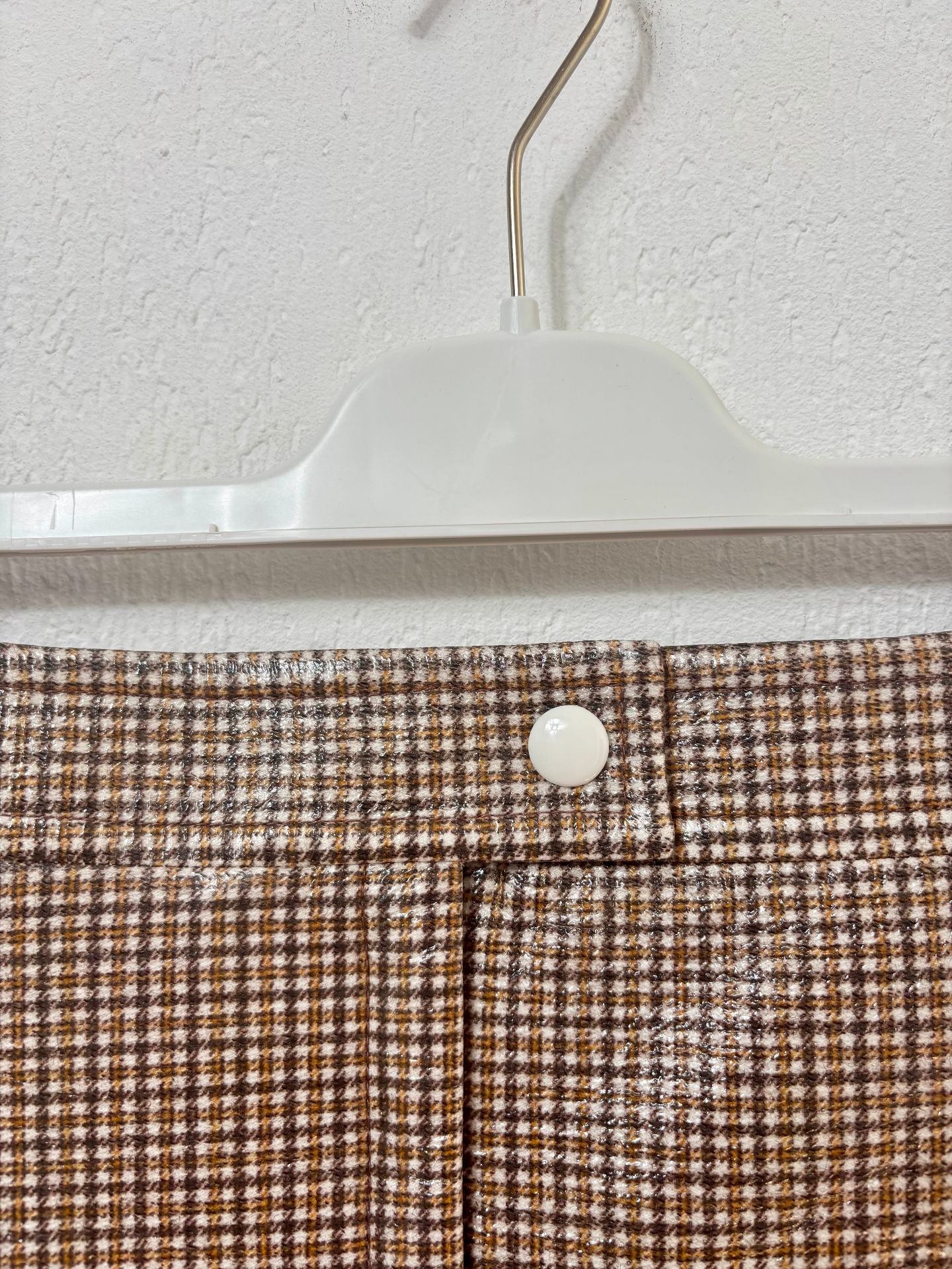 Minijupe Courrèges Réédition vinyle carreaux – T.40 – Neuve-5