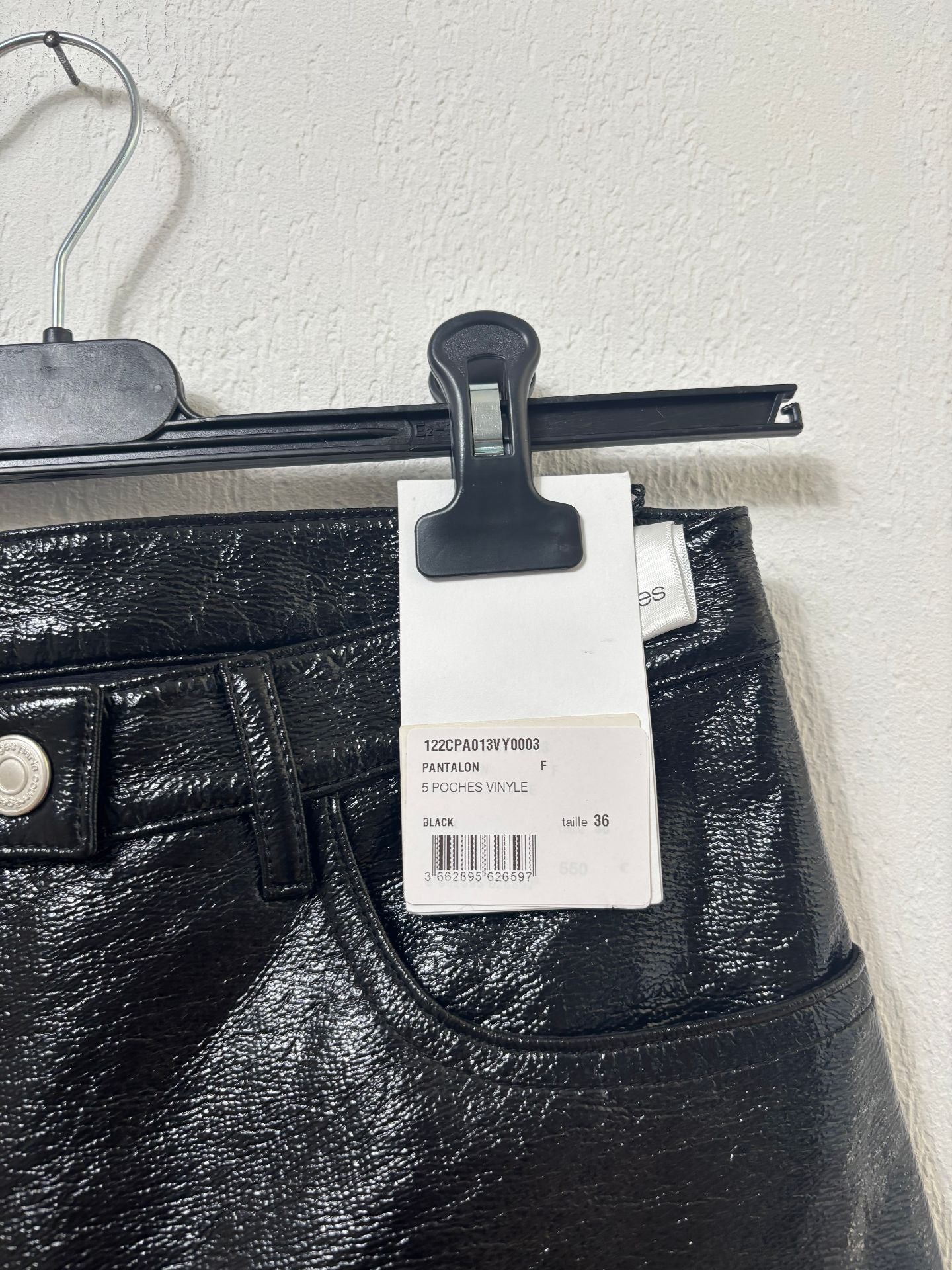 Pantalon Courrèges Réédition 5 Poches vinyle noir – T.36 – Neuf-2
