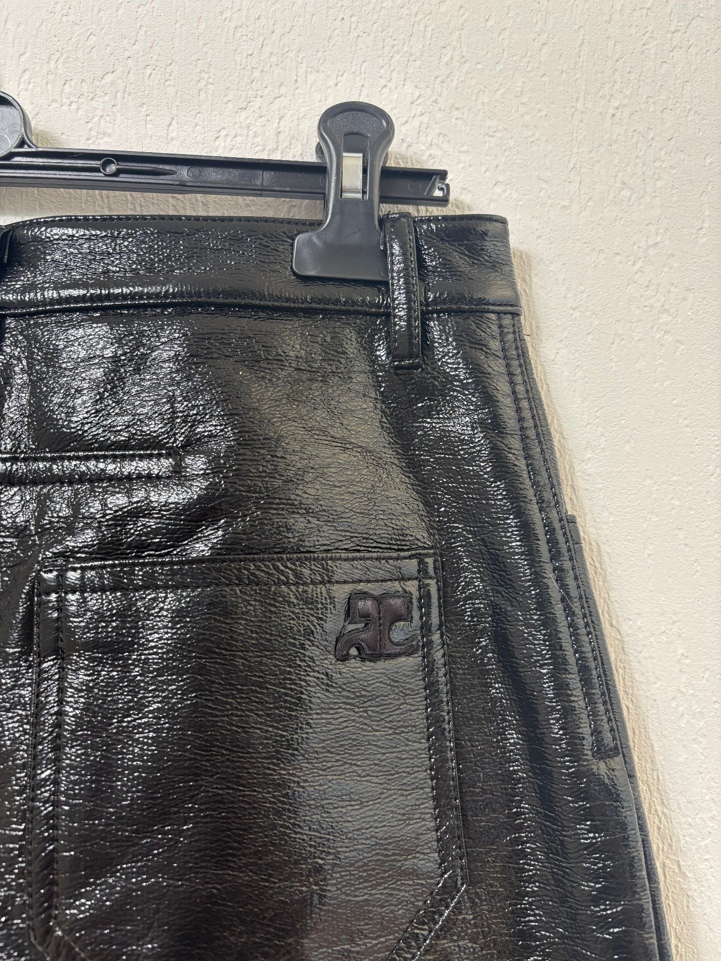 Pantalon Courrèges Réédition 5 Poches vinyle noir – T.36 – Neuf-5