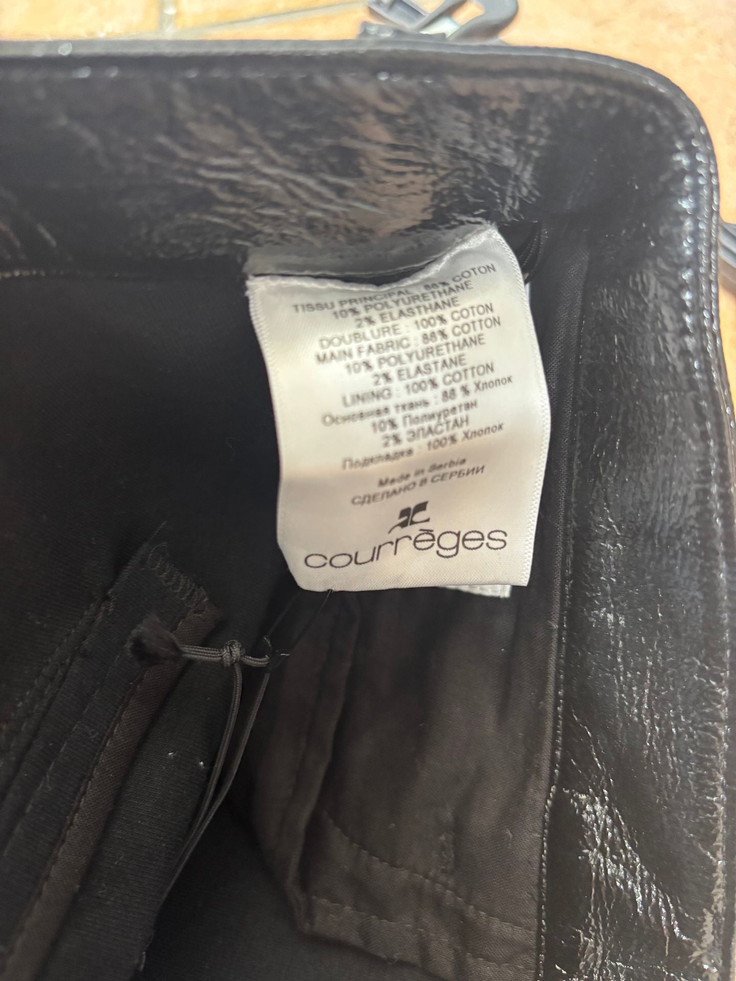 Pantalon Courrèges Réédition 5 Poches vinyle noir – T.36 – Neuf-7