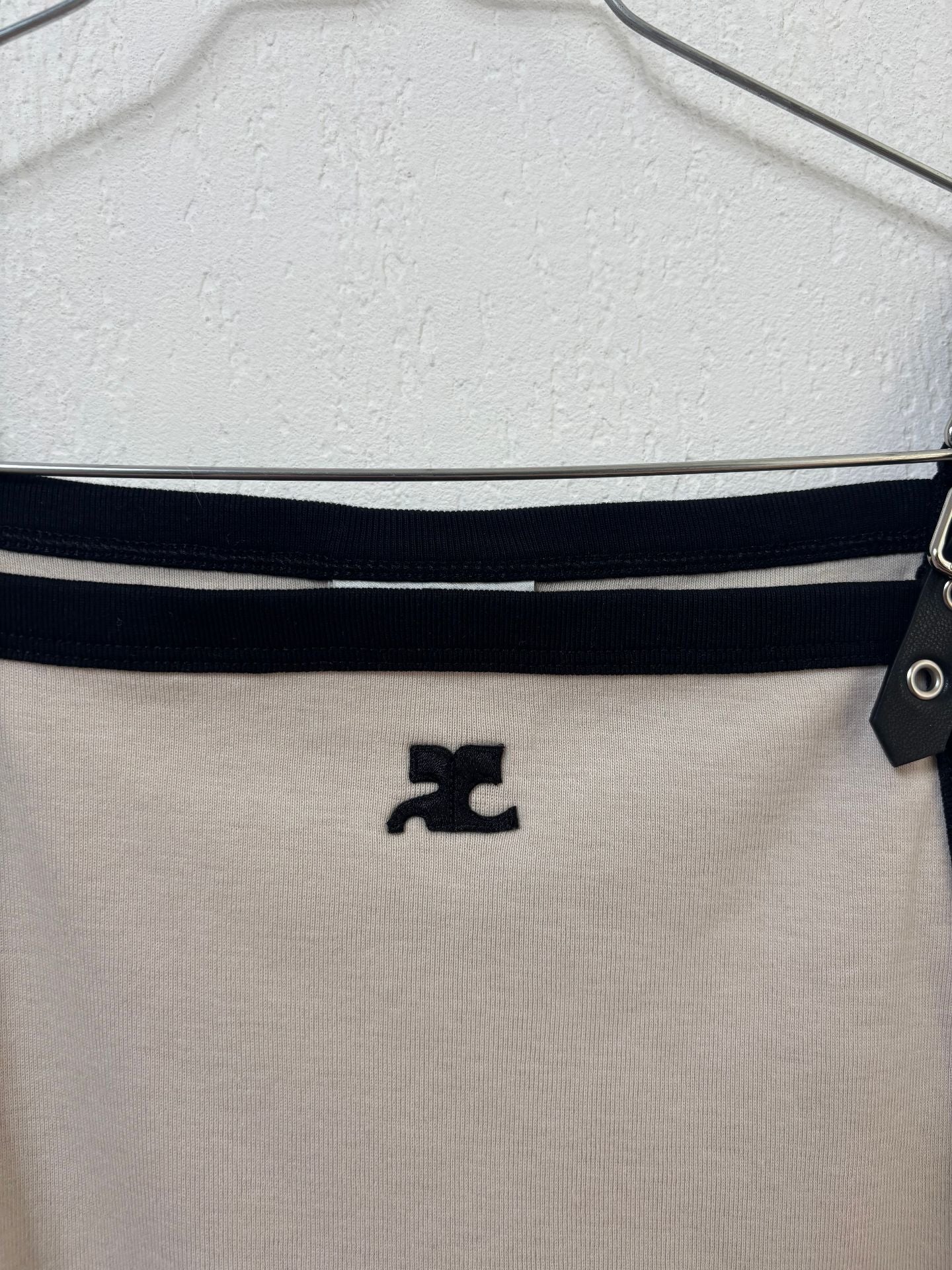 Robe Courrèges Buckle Contrast 100% coton – T.M – Neuve-2