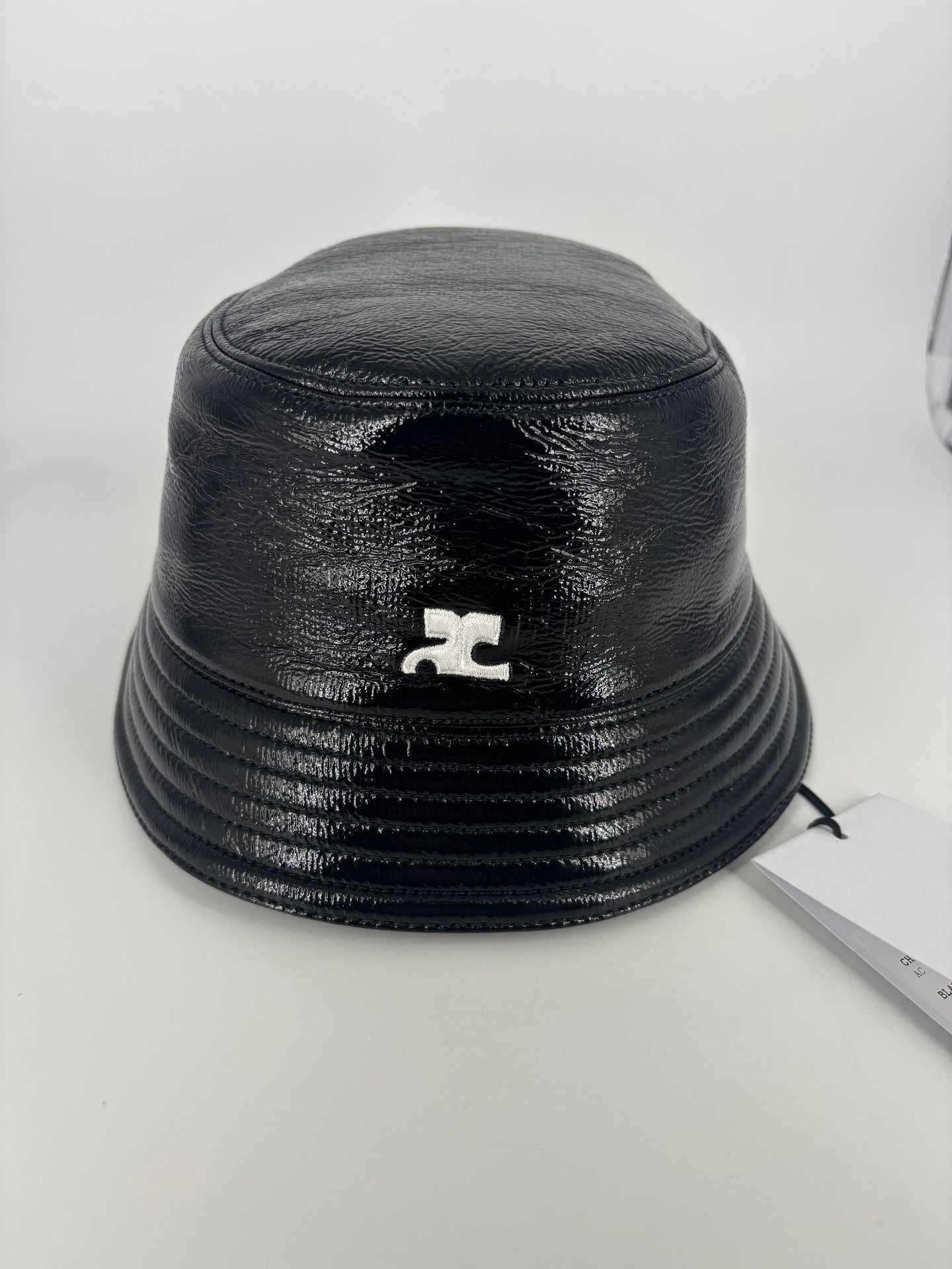 Courrèges – Bob vinyle noir logo AC – T.S – Neuf avec étiquette-3