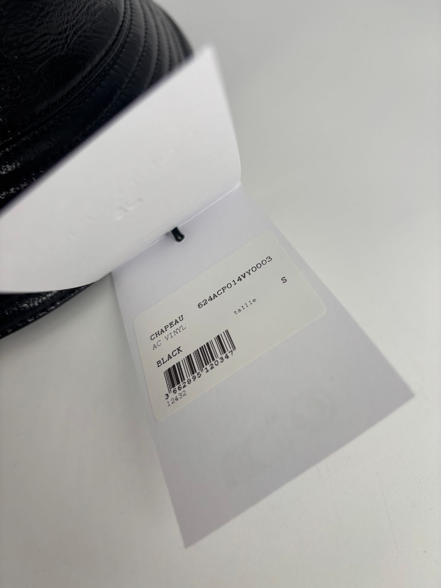 Courrèges – Bob vinyle noir logo AC – T.S – Neuf avec étiquette-5