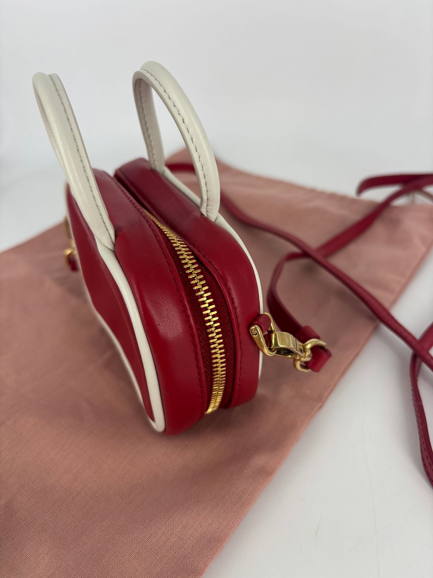 Miu Miu – Micro-bag Beau cuir de veau rouge-6