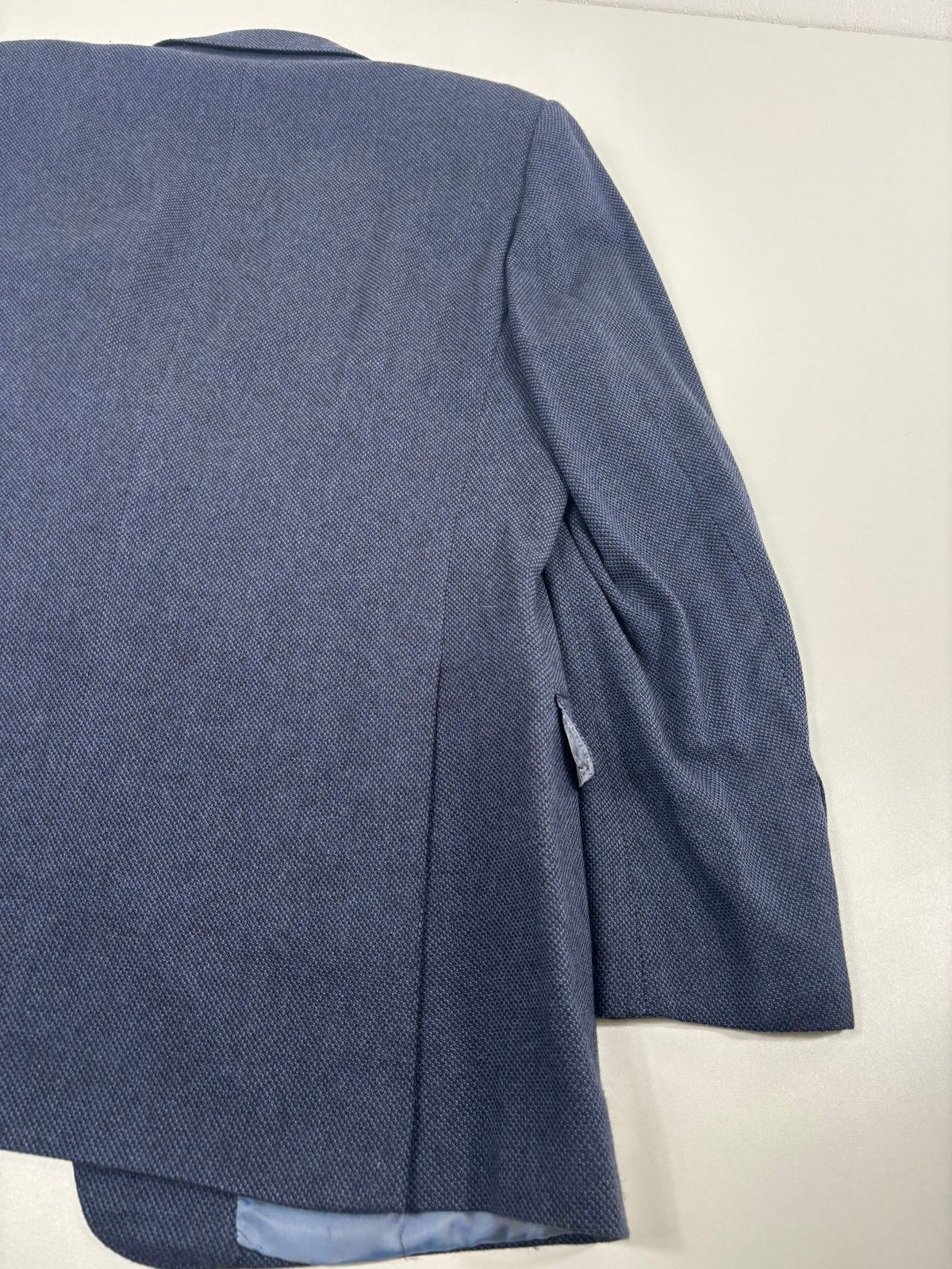 Blazer Francesco Smalto cachemire soie bleu marine chiné – Taille 56-11