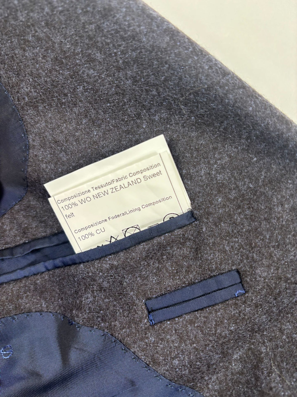 Blazer Francesco Smalto laine feutrée gris chiné – Taille 56-7