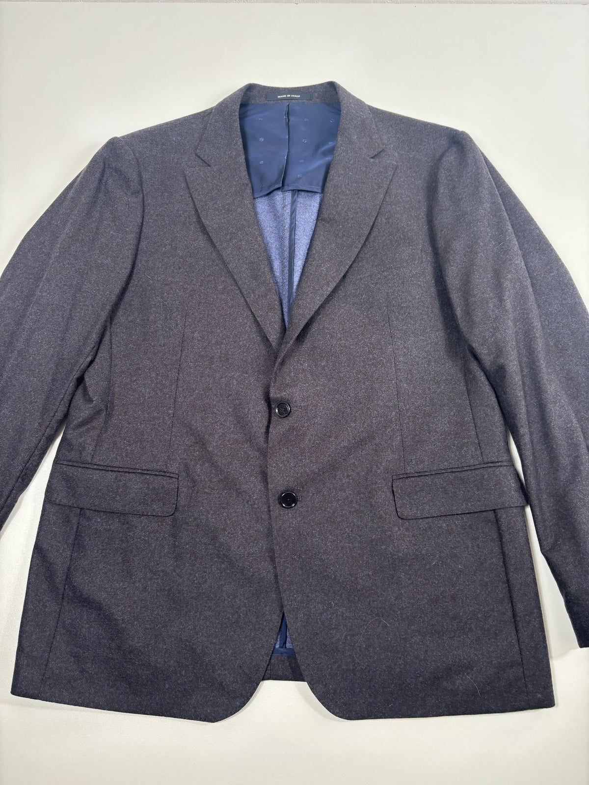 Blazer Francesco Smalto laine feutrée gris chiné – Taille 56-8
