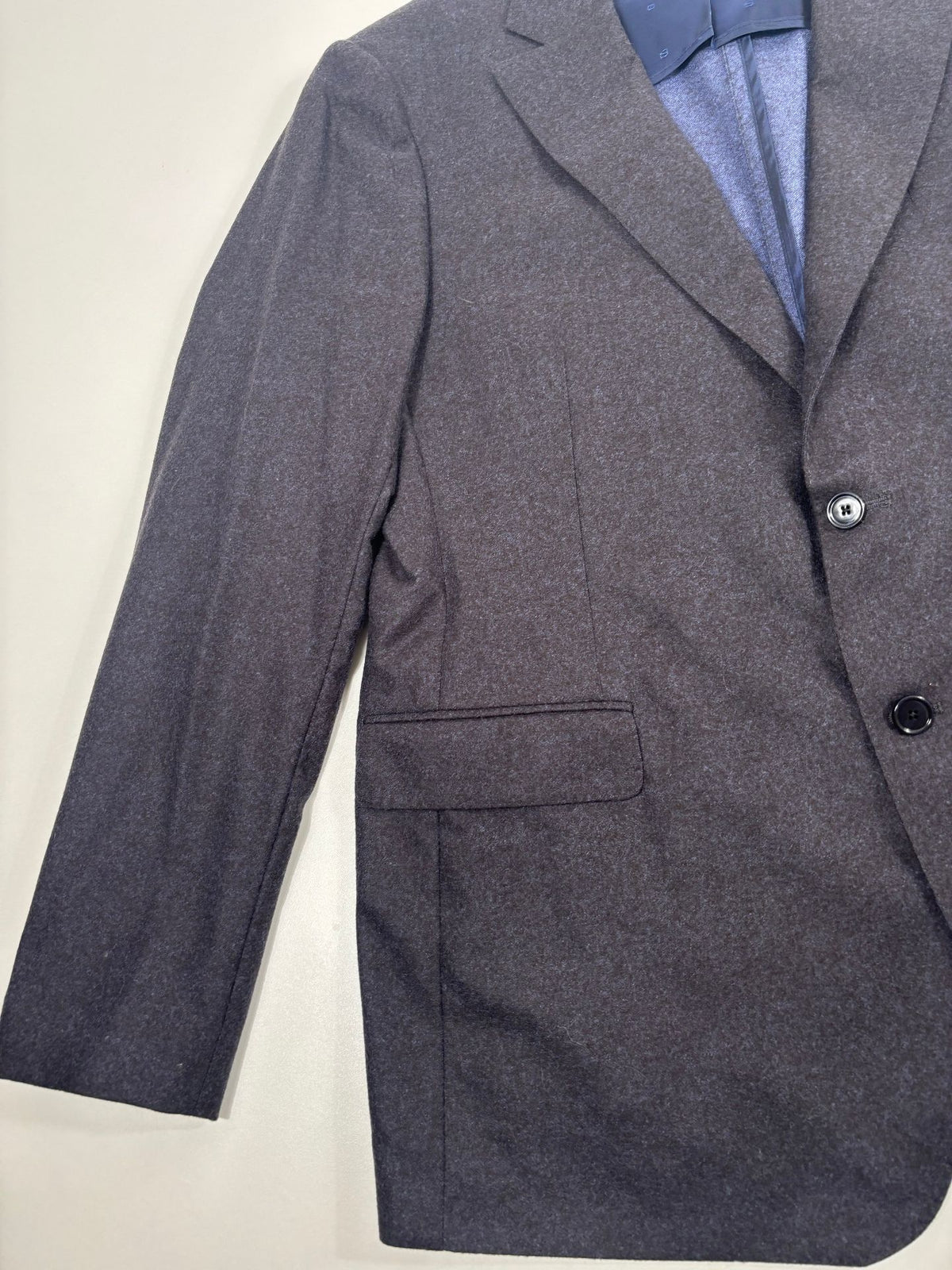 Blazer Francesco Smalto laine feutrée gris chiné – Taille 56-2