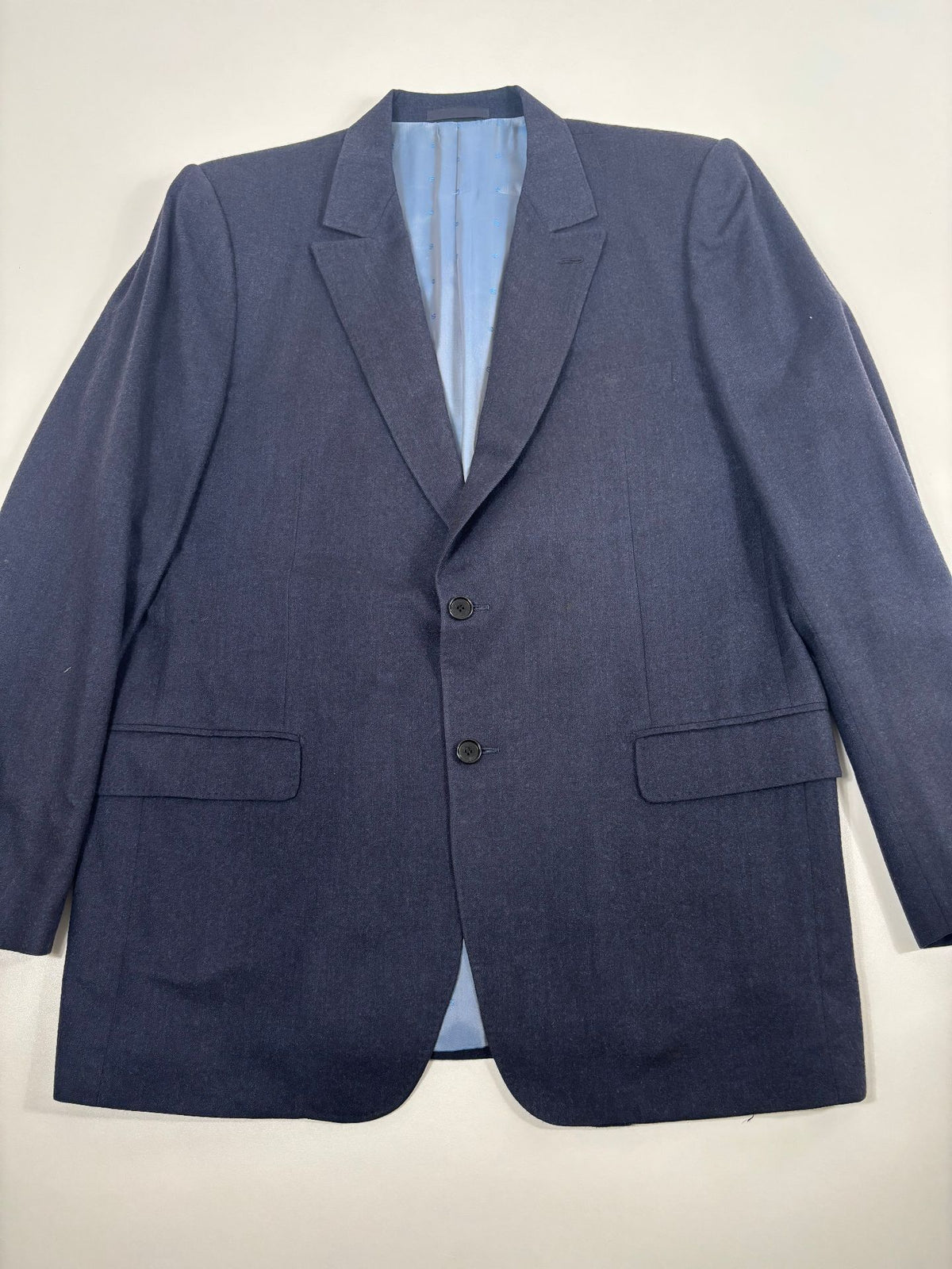 Blazer Smalto cachemire pur bleu marine chiné – Taille 56-4
