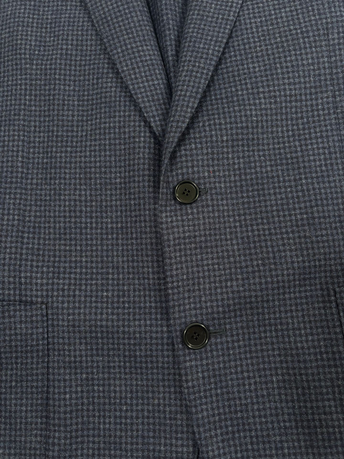 Blazer Smalto cachemire soie vichy bleu chiné – Taille 56-7