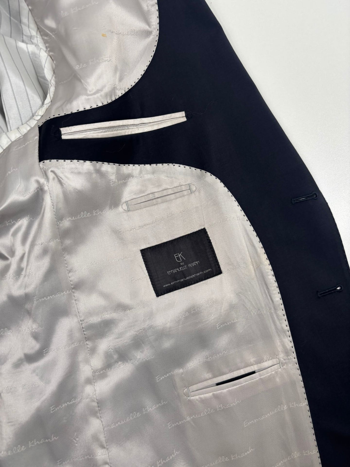 Blazer EK by Emmanuelle Khanh laine stretch bleu marine – Taille 58-2