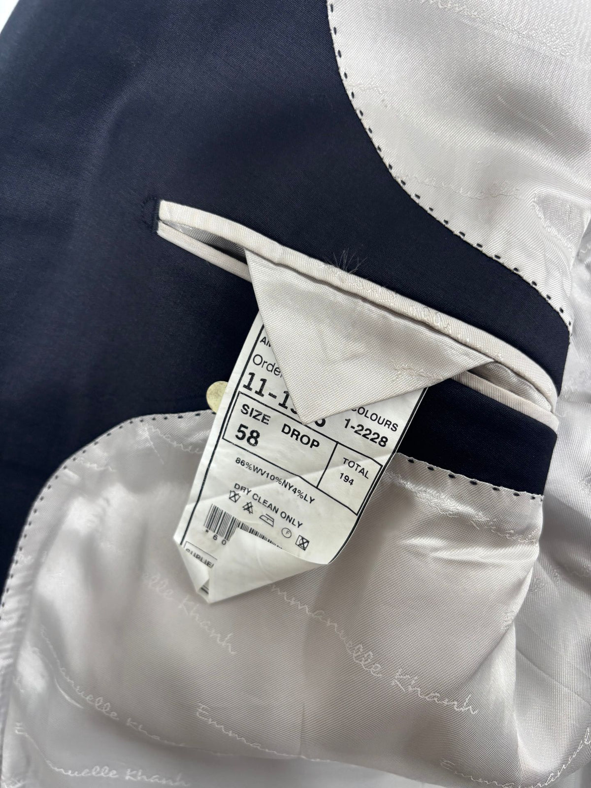 Blazer EK by Emmanuelle Khanh laine stretch bleu marine – Taille 58-4