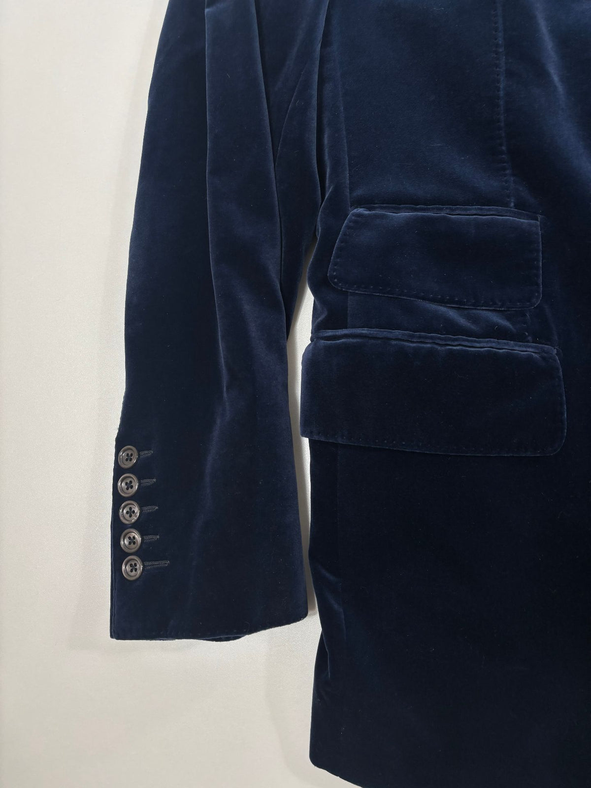 Veste blazer velours coton bleu marine – Tom Ford – Taille FR 46-2