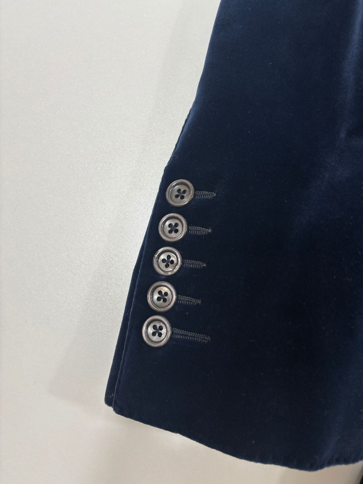 Veste blazer velours coton bleu marine – Tom Ford – Taille FR 46-3