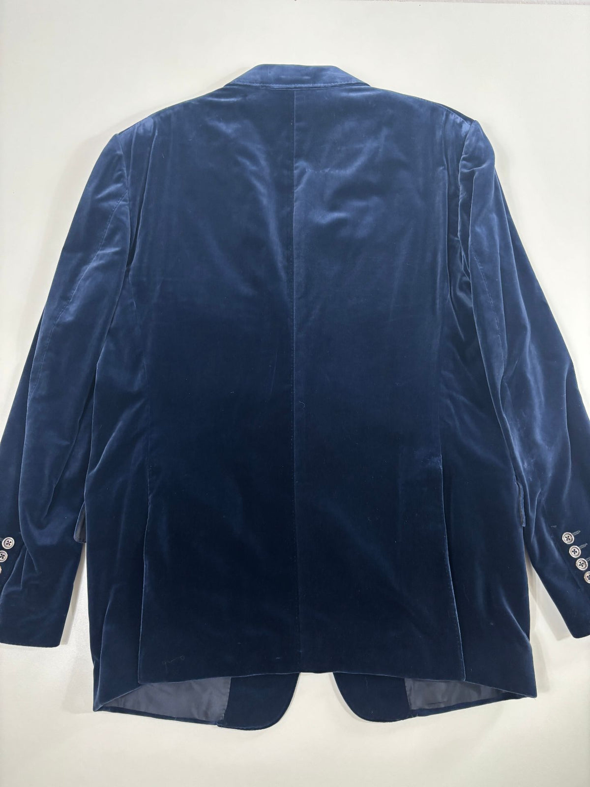 Veste blazer velours coton bleu marine – Tom Ford – Taille FR 46-9