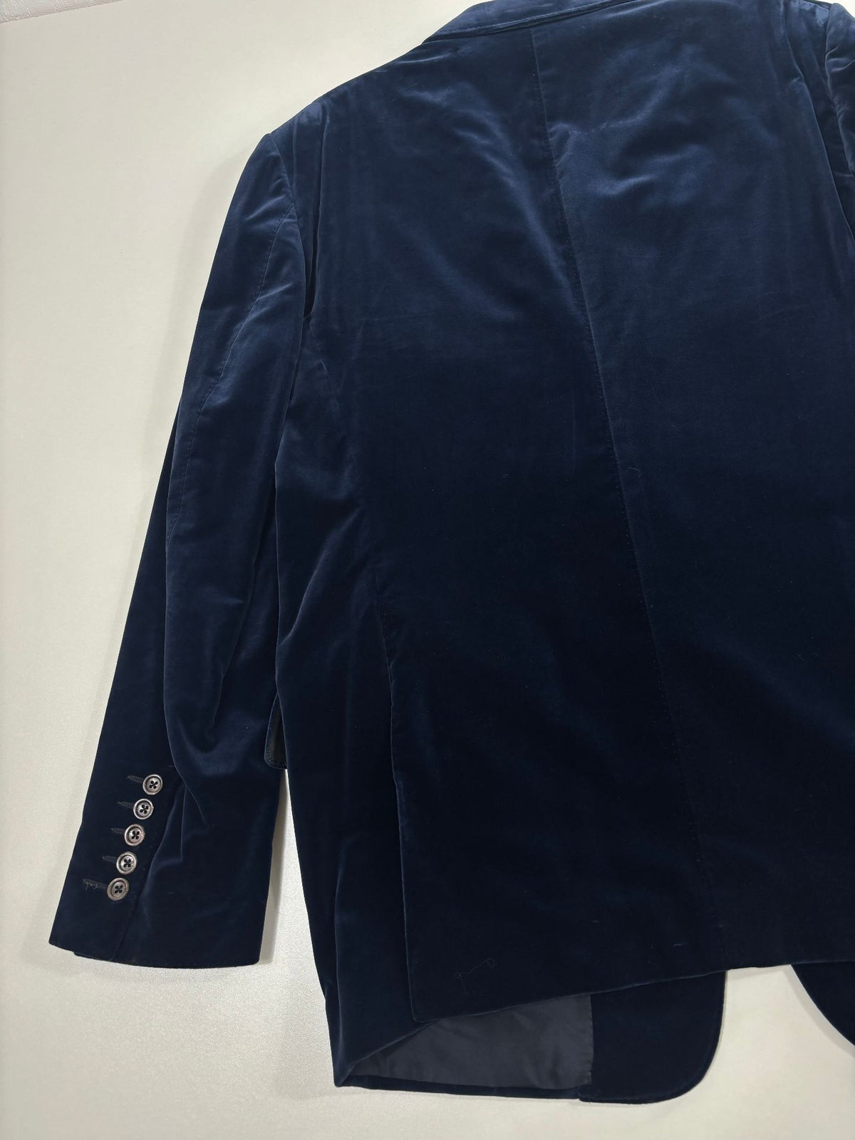 Veste blazer velours coton bleu marine – Tom Ford – Taille FR 46-10
