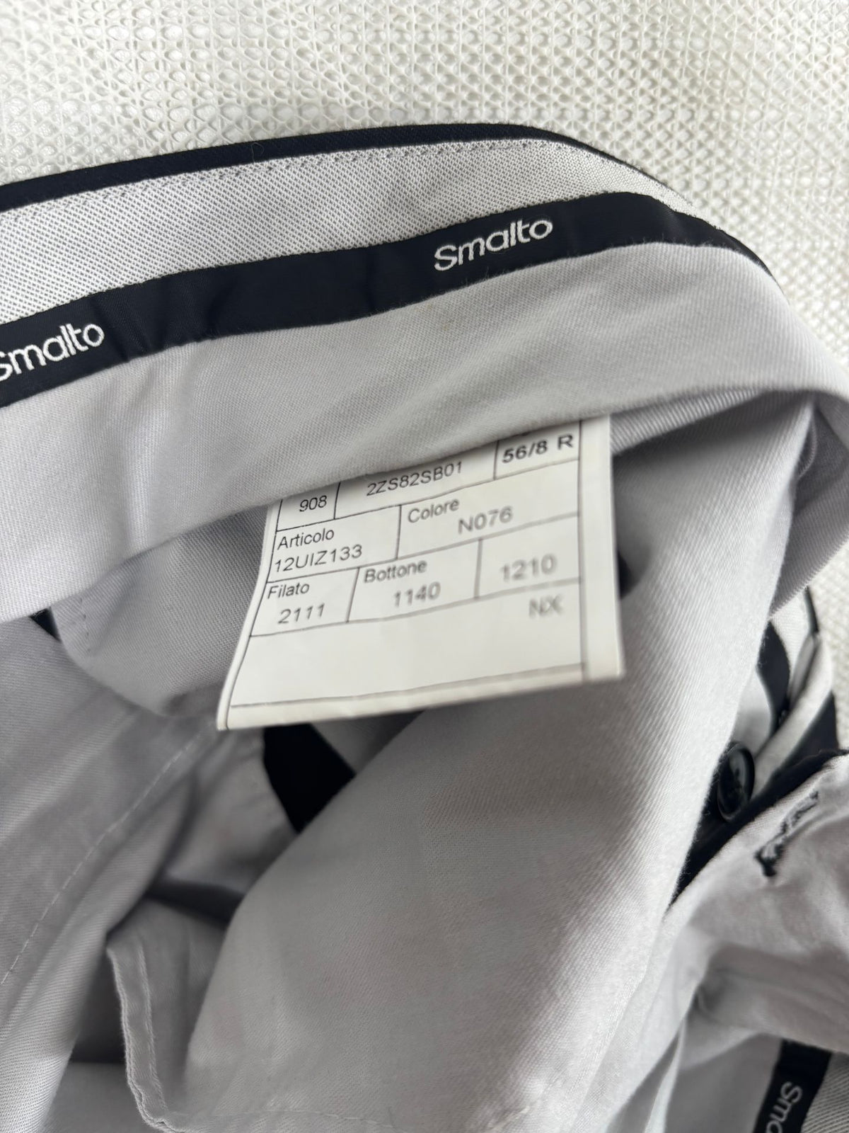 Pantalon Smalto laine vierge Super 140's noir – Taille 56-2