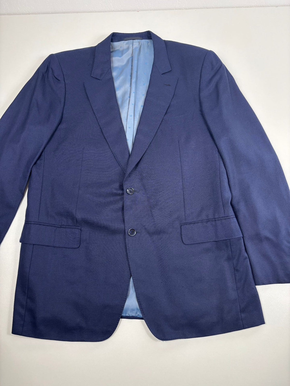 Blazer Francesco Smalto cachemire soie bleu marine – Taille 58-5