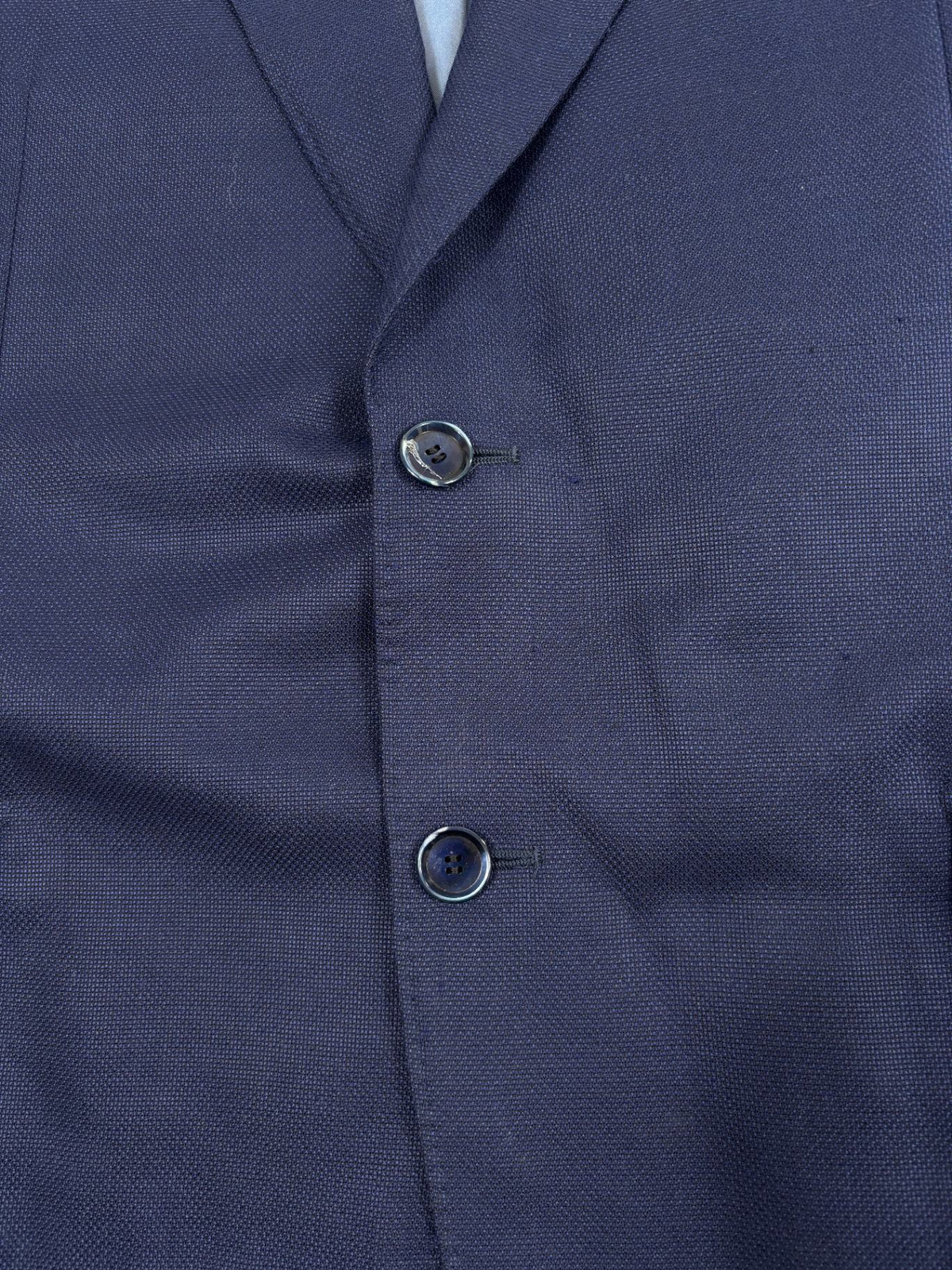 Blazer Francesco Smalto cachemire soie bleu marine – Taille 58-7