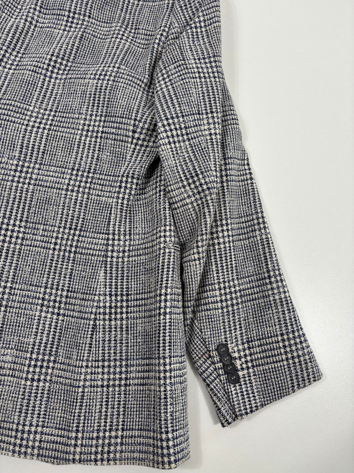 Veste Giorgio Armani George prince de Galles bleu et écru – Taille 56-10