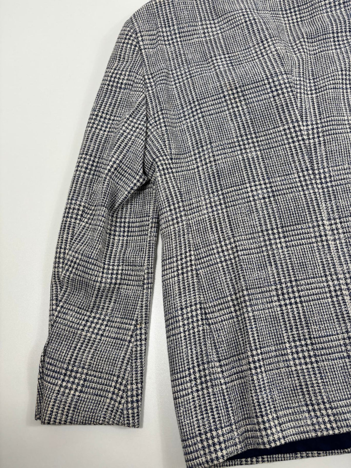 Veste Giorgio Armani George prince de Galles bleu et écru – Taille 56-11