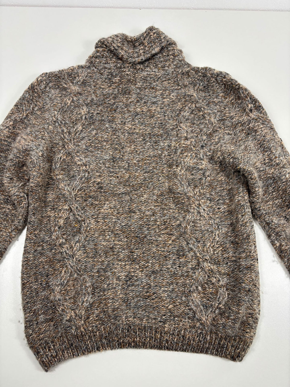 Pull Werner Scherer col châle alpaga cachemire torsadé – Taille XL-7