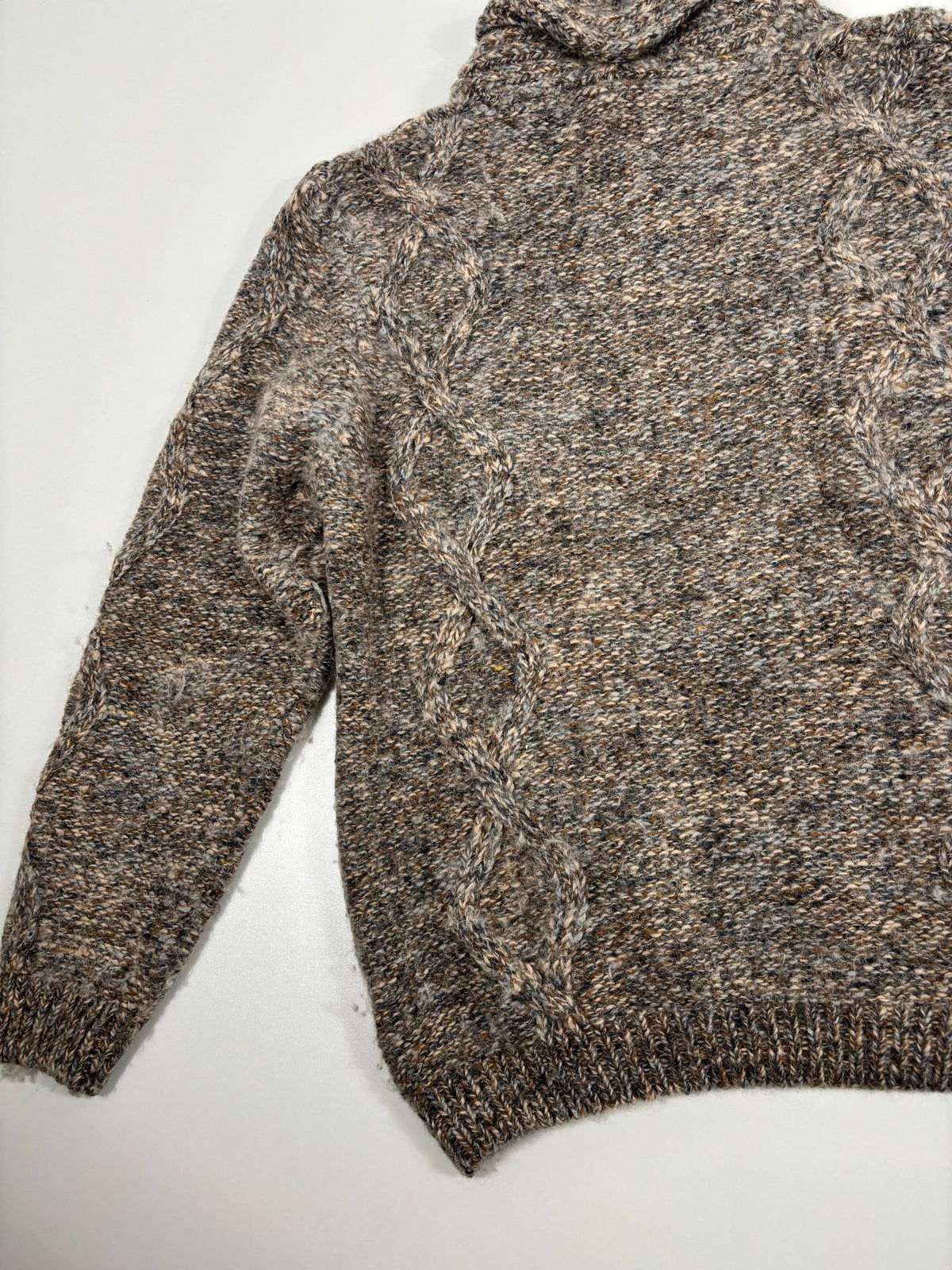 Pull Werner Scherer col châle alpaga cachemire torsadé – Taille XL-8