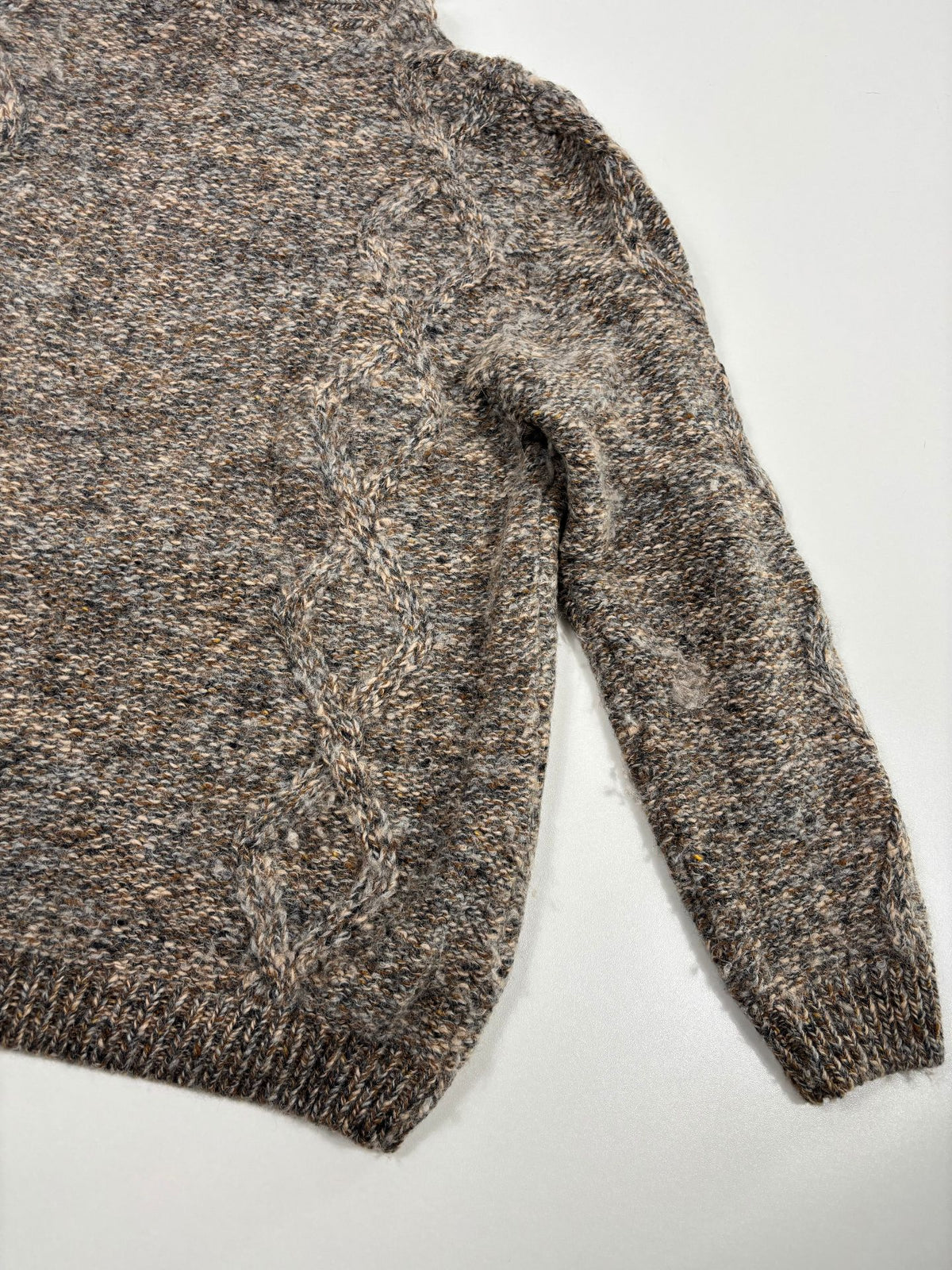 Pull Werner Scherer col châle alpaga cachemire torsadé – Taille XL-9