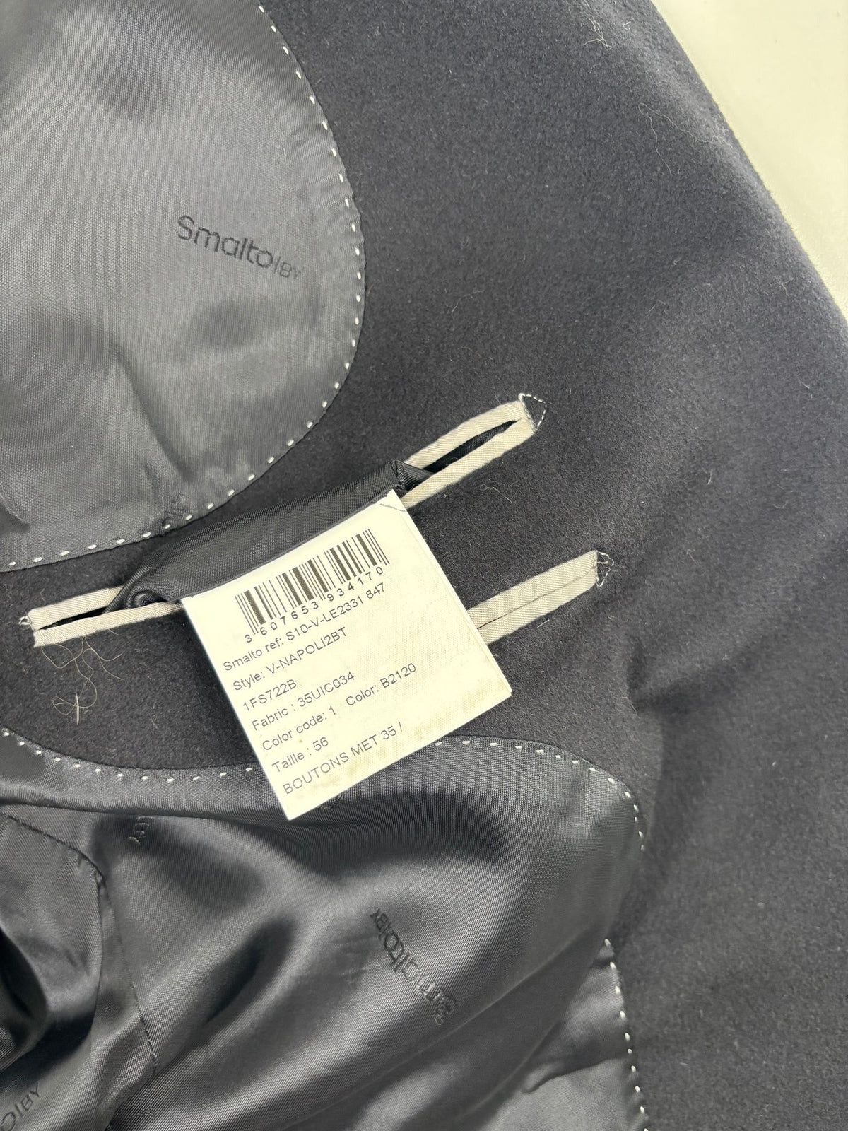 Blazer Smalto 100 % cachemire noir – Taille 56-3