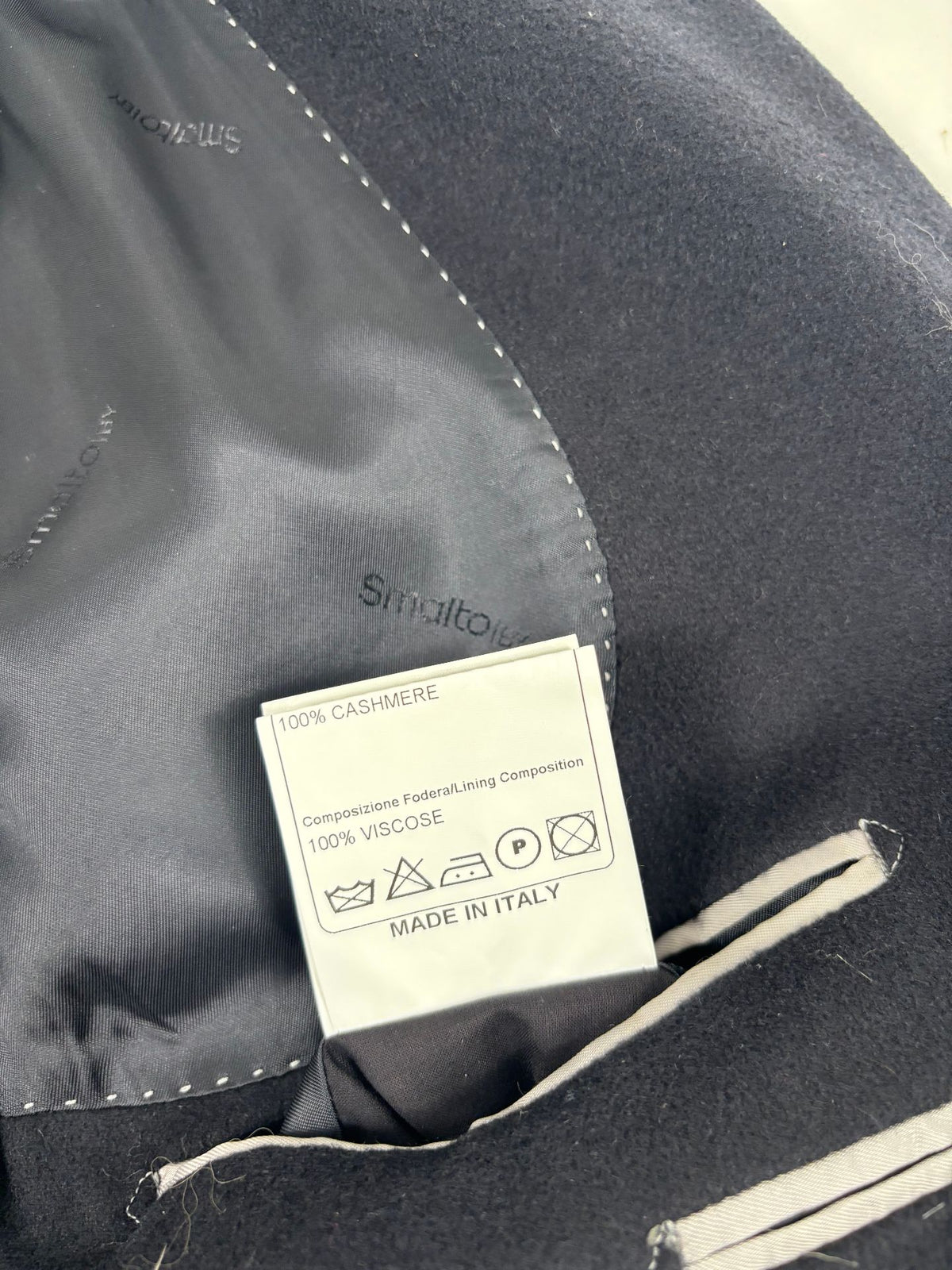 Blazer Smalto 100 % cachemire noir – Taille 56-4
