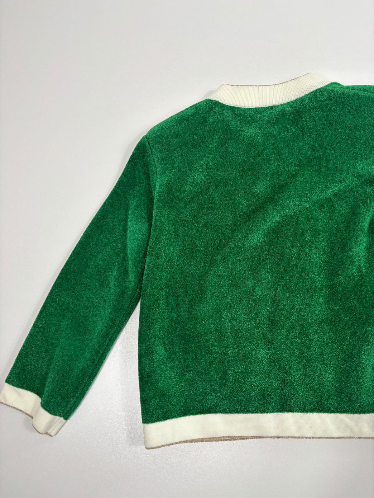 Cardigan Elisabetta Franchi maille éponge verte nœud ivoire – Neuf – Taille 34/36-10