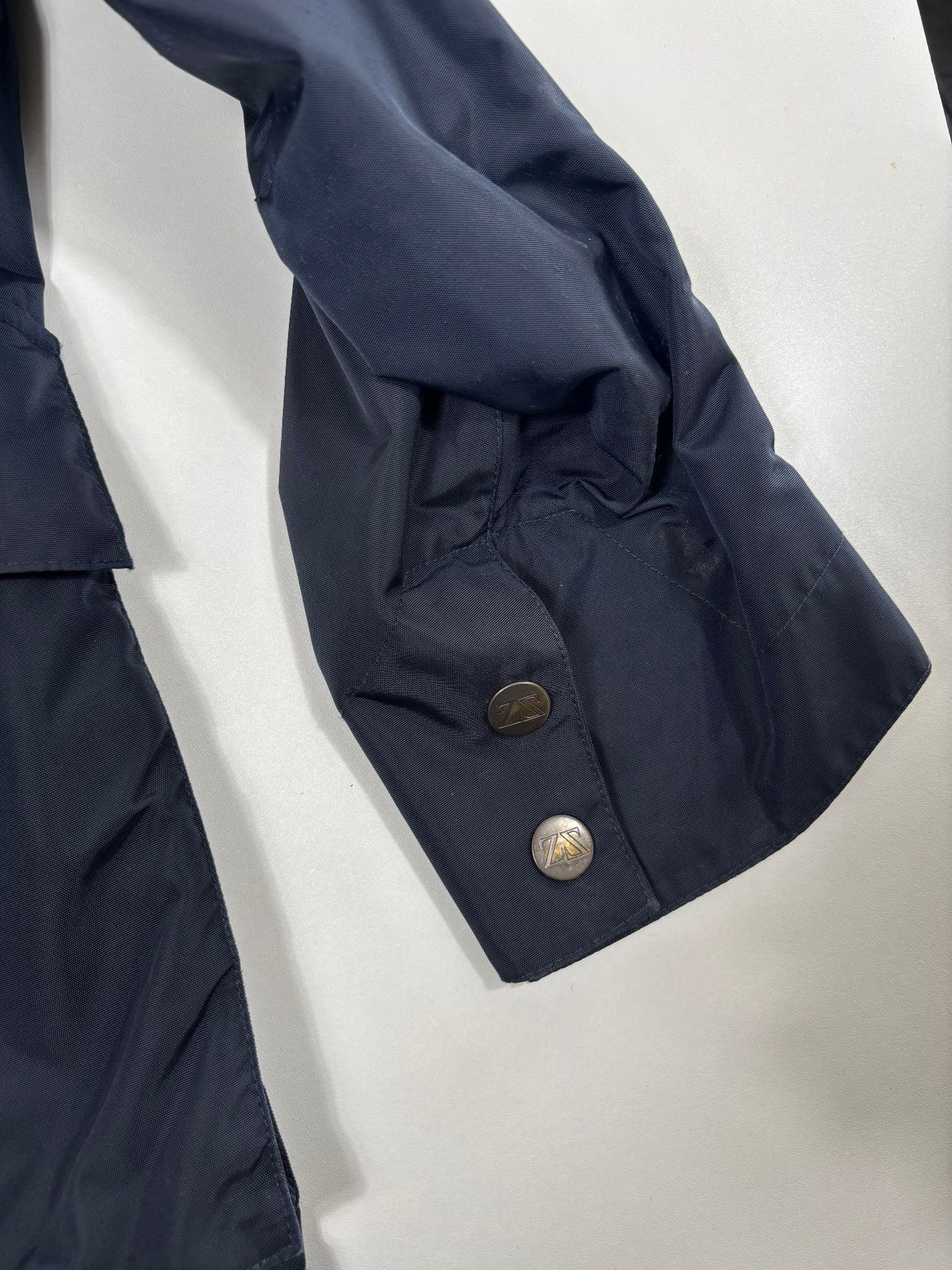 Veste Zegna Sport Microtene imperméable bleu marine – Taille XL-6