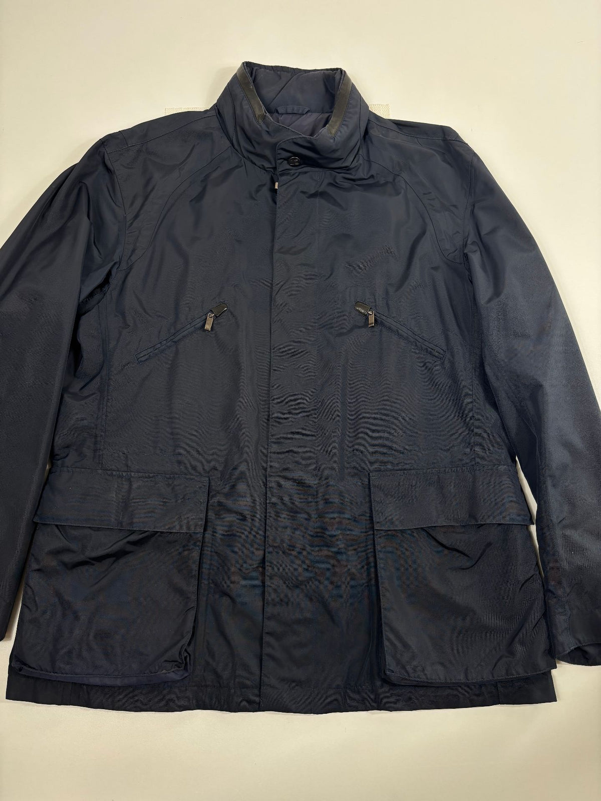 Veste Zegna Sport Microtene imperméable bleu marine – Taille XL-7