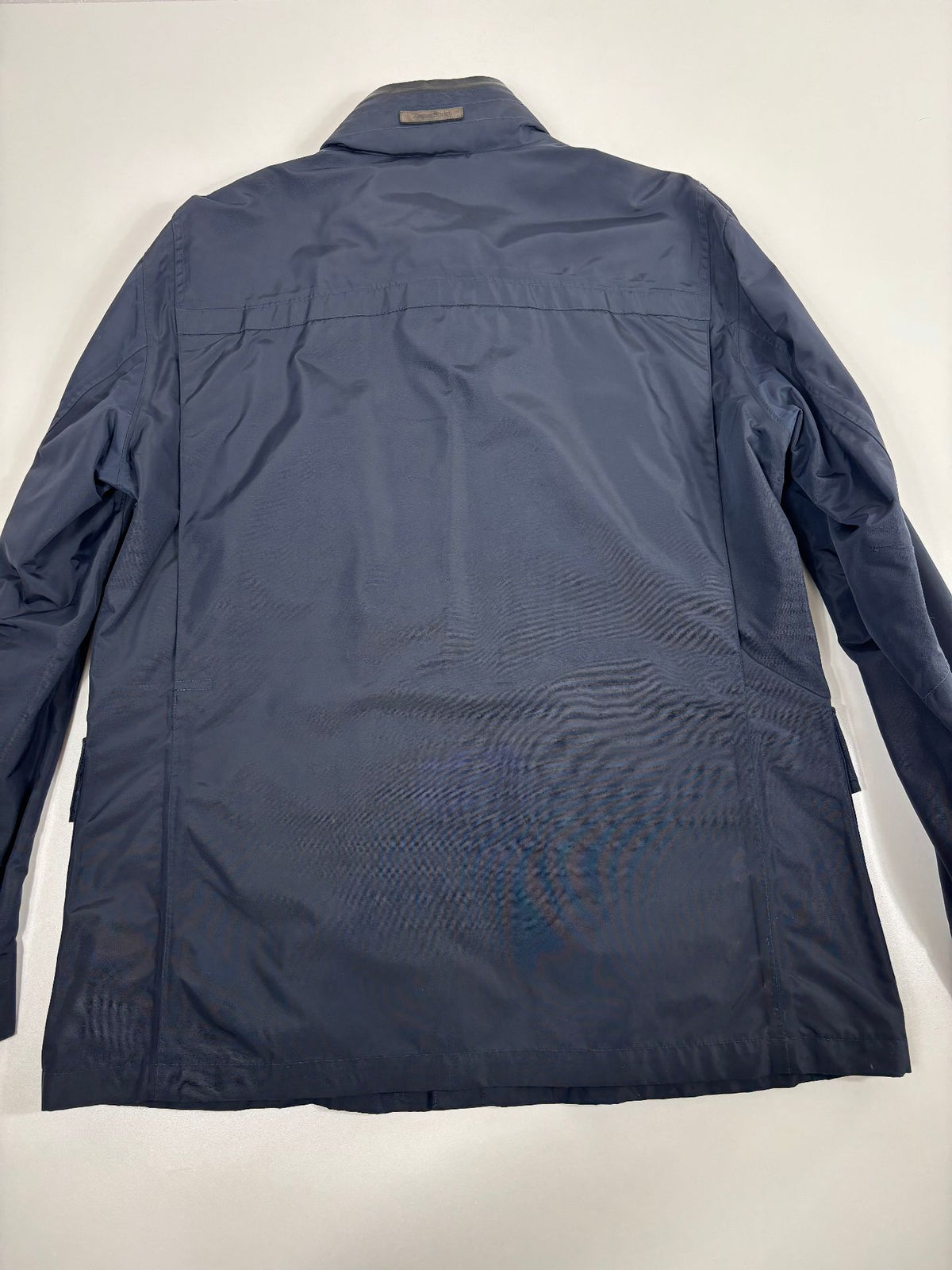 Veste Zegna Sport Microtene imperméable bleu marine – Taille XL-10