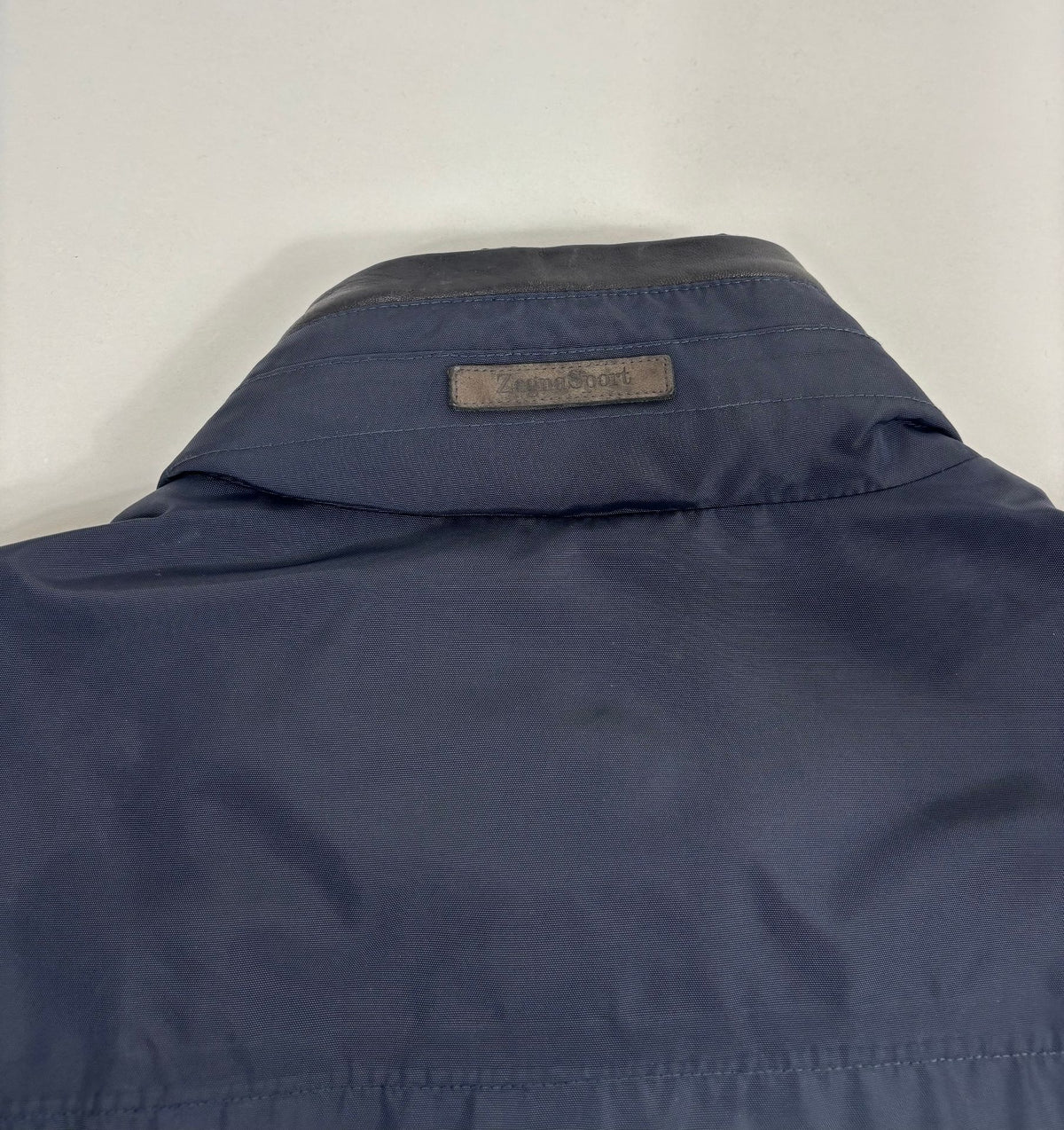 Veste Zegna Sport Microtene imperméable bleu marine – Taille XL-12