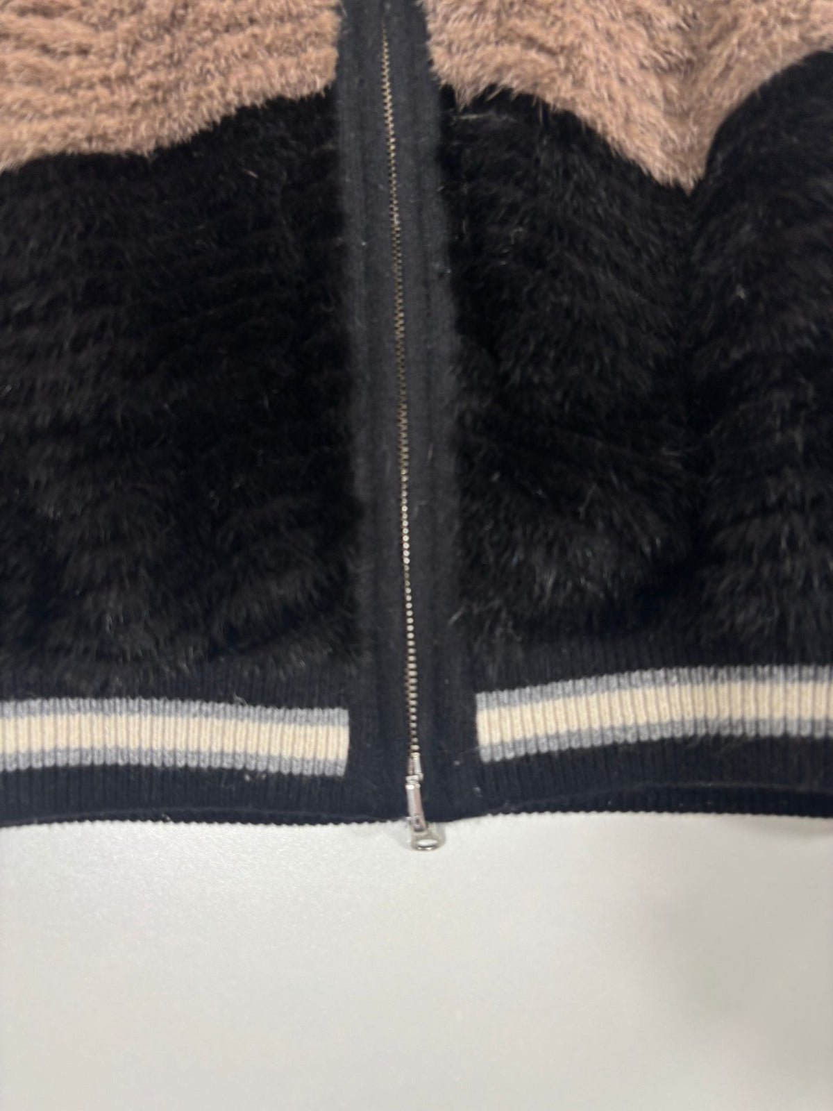 Bomber réversible Rindi vison et laine – Parfait état – Taille 38-4
