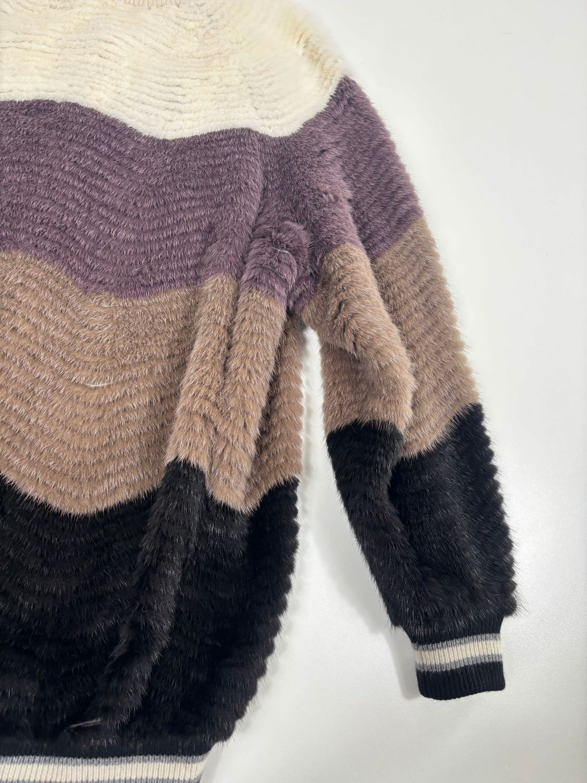 Bomber réversible Rindi vison et laine – Parfait état – Taille 38-8